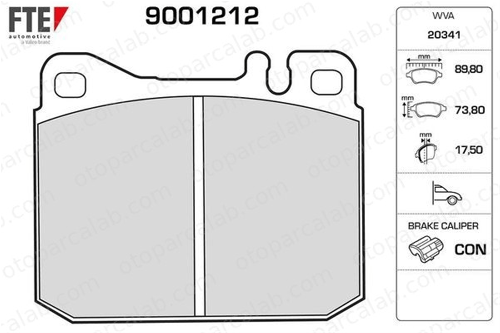 FTE 9001212 Fren Disk Balata Ön MERCEDES-BENZ S-SERISI 123 Sedan 4205920 0004205920