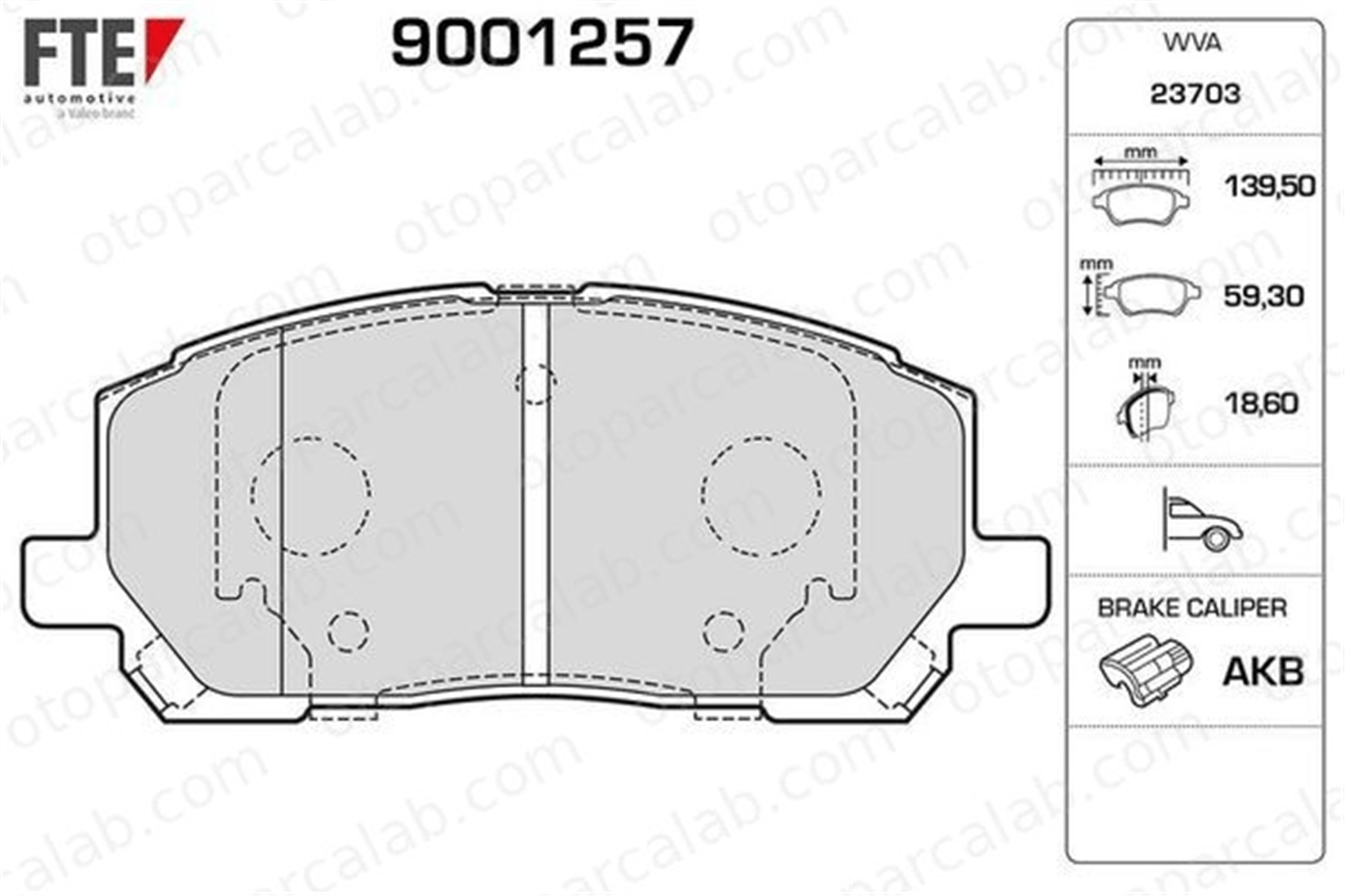 FTE 9001257 Fren Disk Balata Ön LEXUS RX 48020 48090