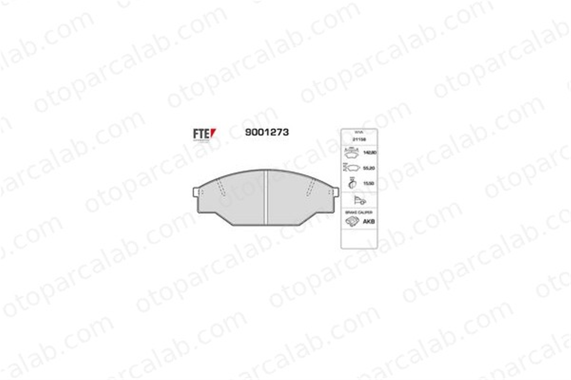 FTE 9001273 Fren Disk Balata Ön TOYOTA HIACE IV Minibüs/Otobüs HIACE IV Panelvan/Van 446526230 446505030