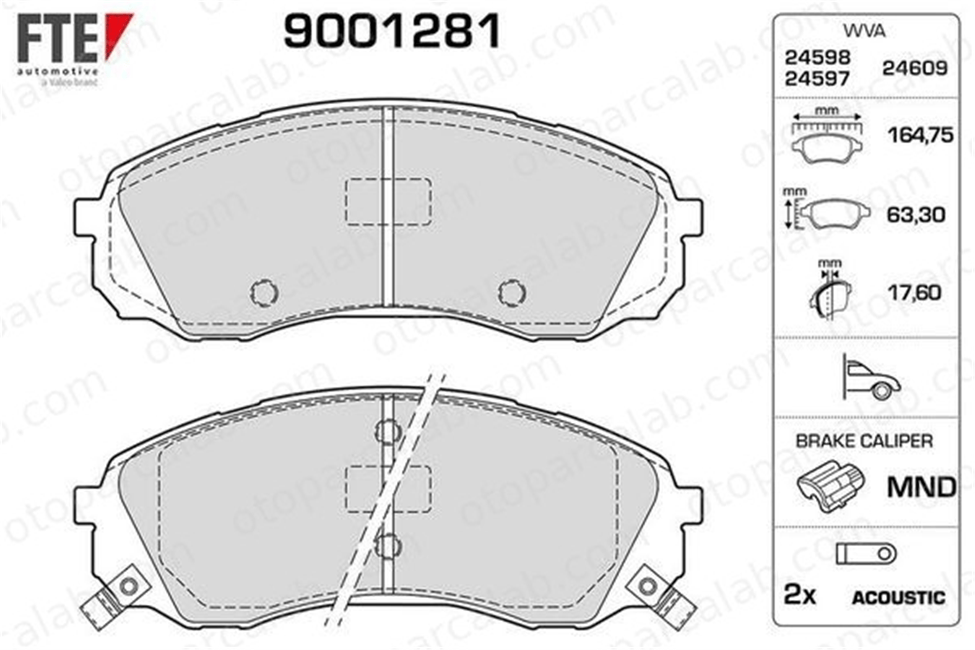 FTE 9001281 Fren Disk Balata Ön KIA CARNIVAL / GRAND CARNIVAL III HYUNDAI H-1 Cargo 58101 4DE00