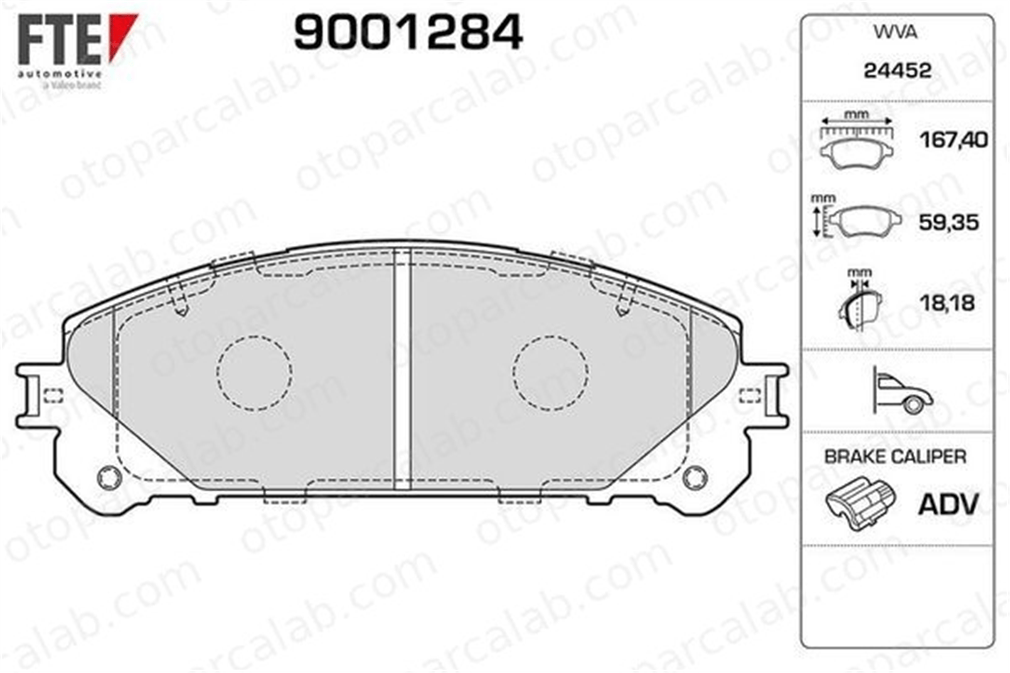 FTE 9001284 Fren Disk Balata Ön TOYOTA RAV 4 V LEXUS RX 48160 48170