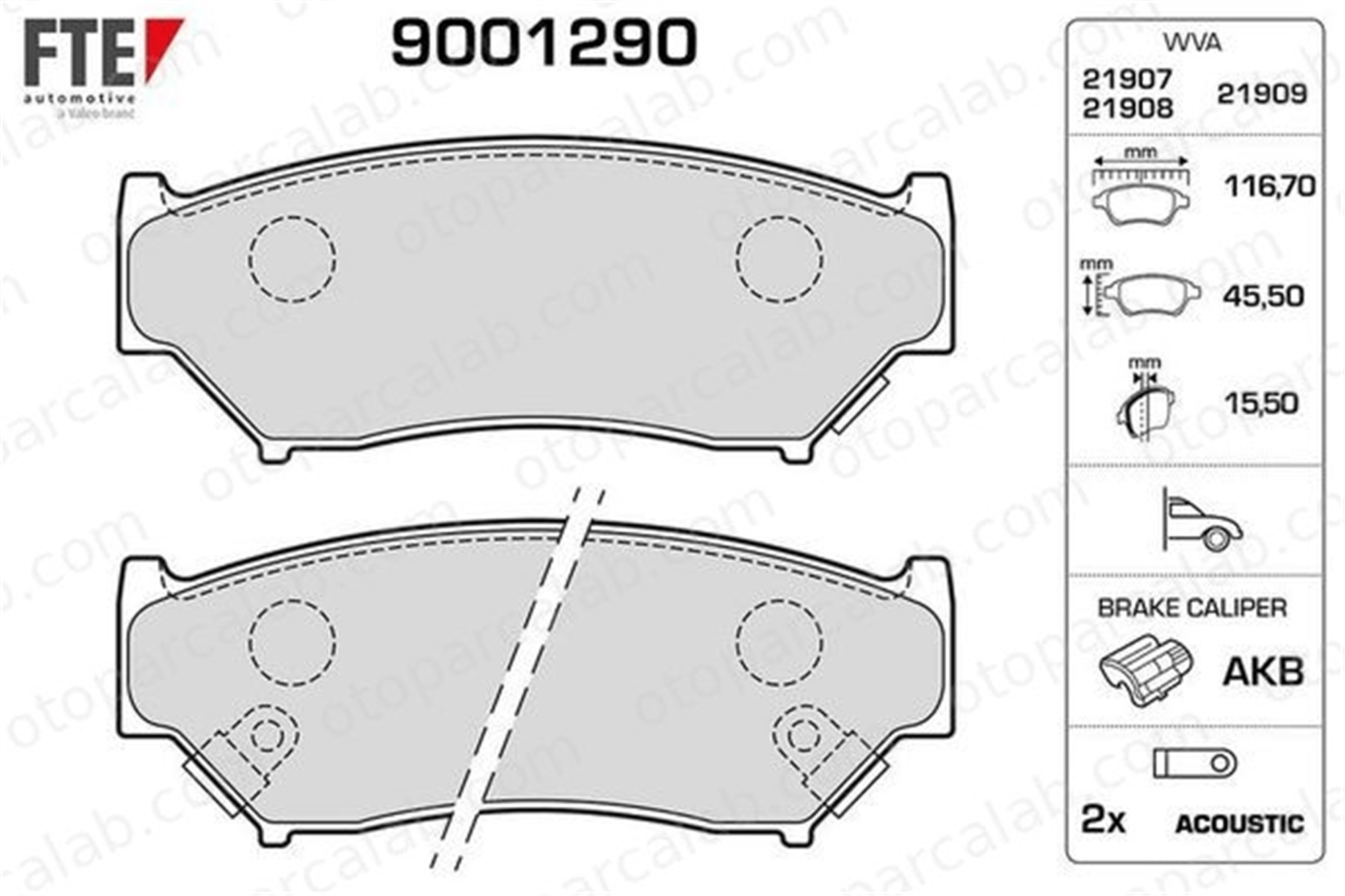 FTE 9001290 Fren Disk Balata Ön SUZUKI GRAND VITARA I GRAND VITARA I Açık arazi aracı 5520056831 91174817