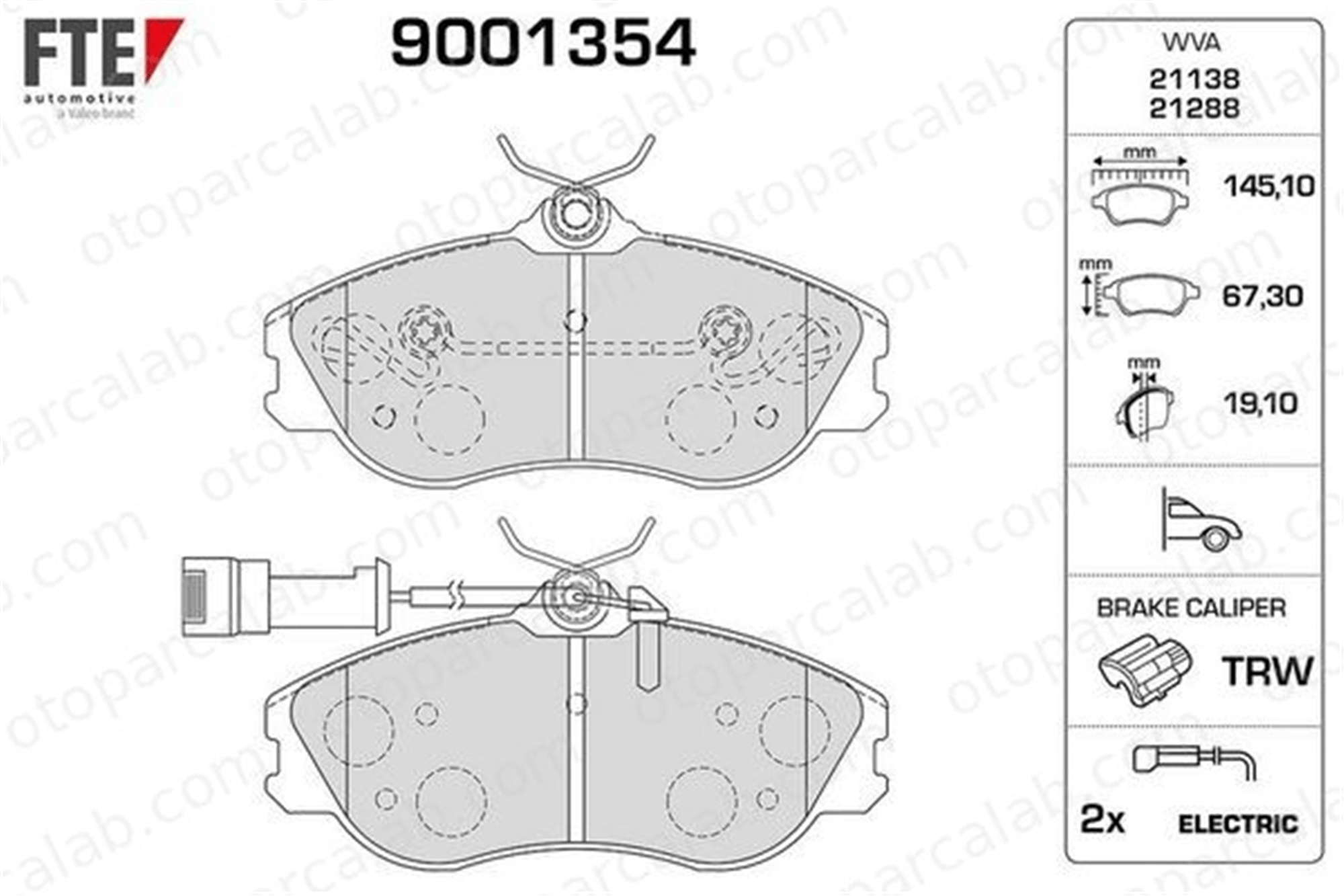FTE 9001354 Fren Disk Balata Ön AUDI 100 C3 Avant COUPE B3 447698151 895698151