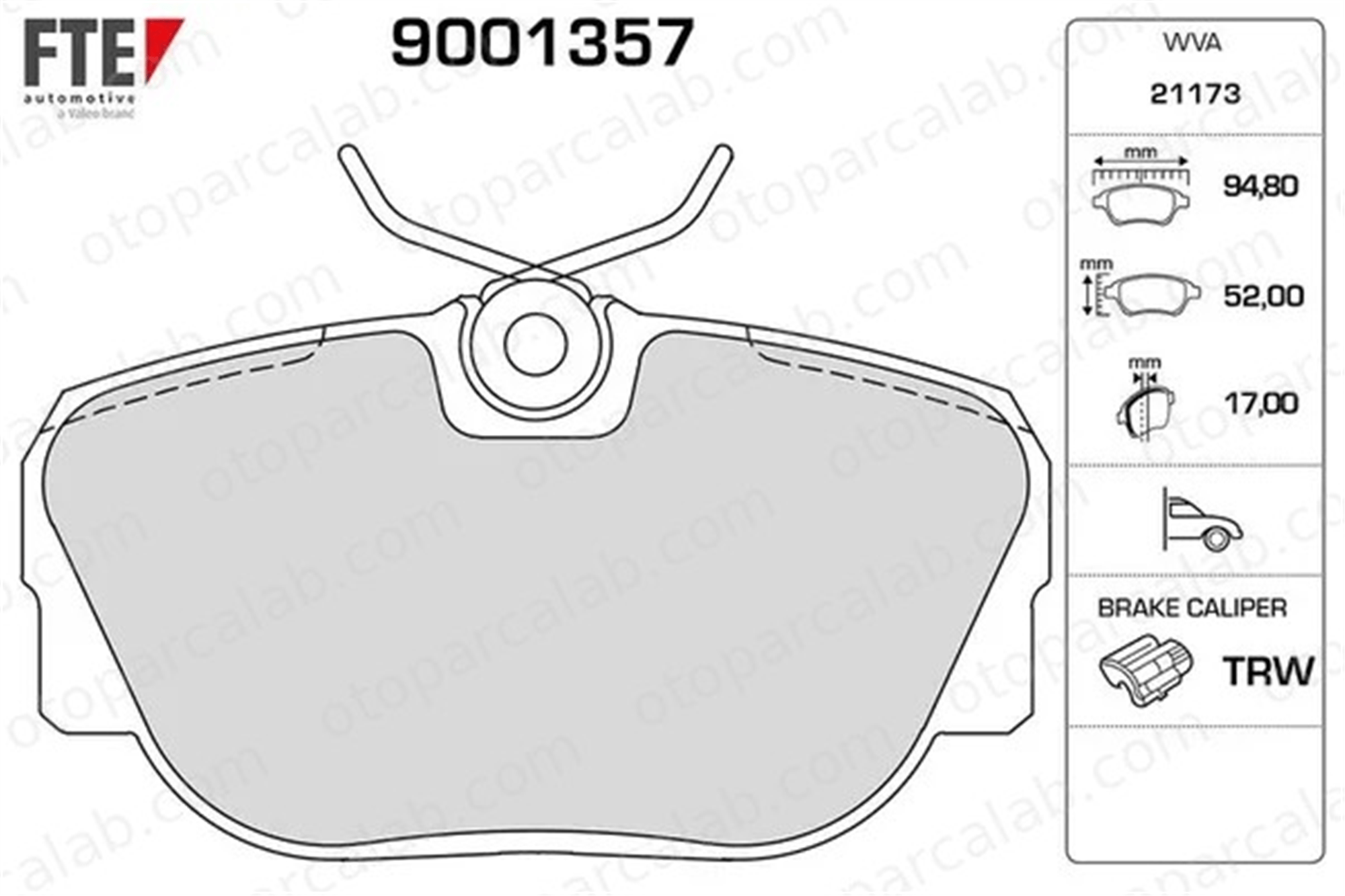 FTE 9001357 Fren Disk Balata Ön BMW 3 3 Touring 34111154442 1154442