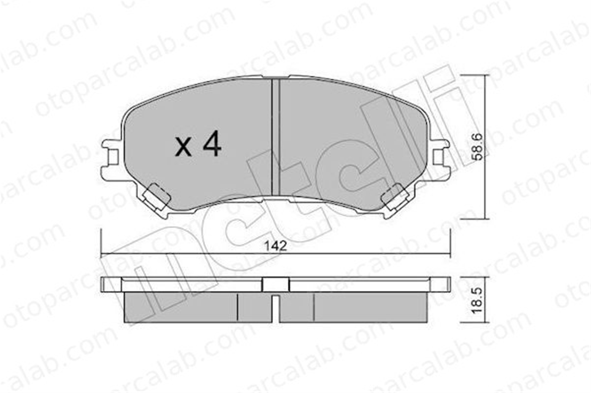 FTE 9001438 Fren Disk Balata Ön RENAULT SCÉNIC IV GRAND SCÉNIC IV 410606124R 410606808R