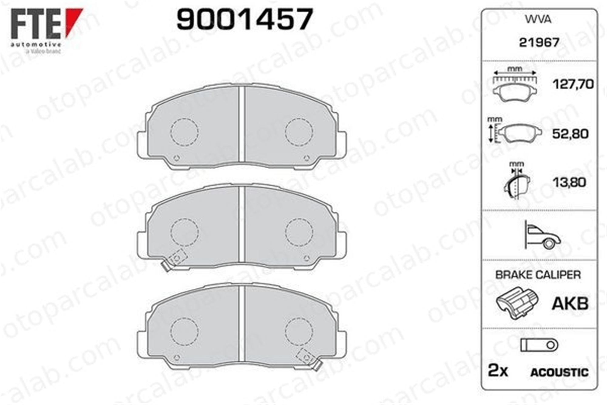 FTE 9001457 Fren Disk Balata Ön DAIHATSU ROCKY Hard Top BERTONE FREECLIMBER 449160060 449187606