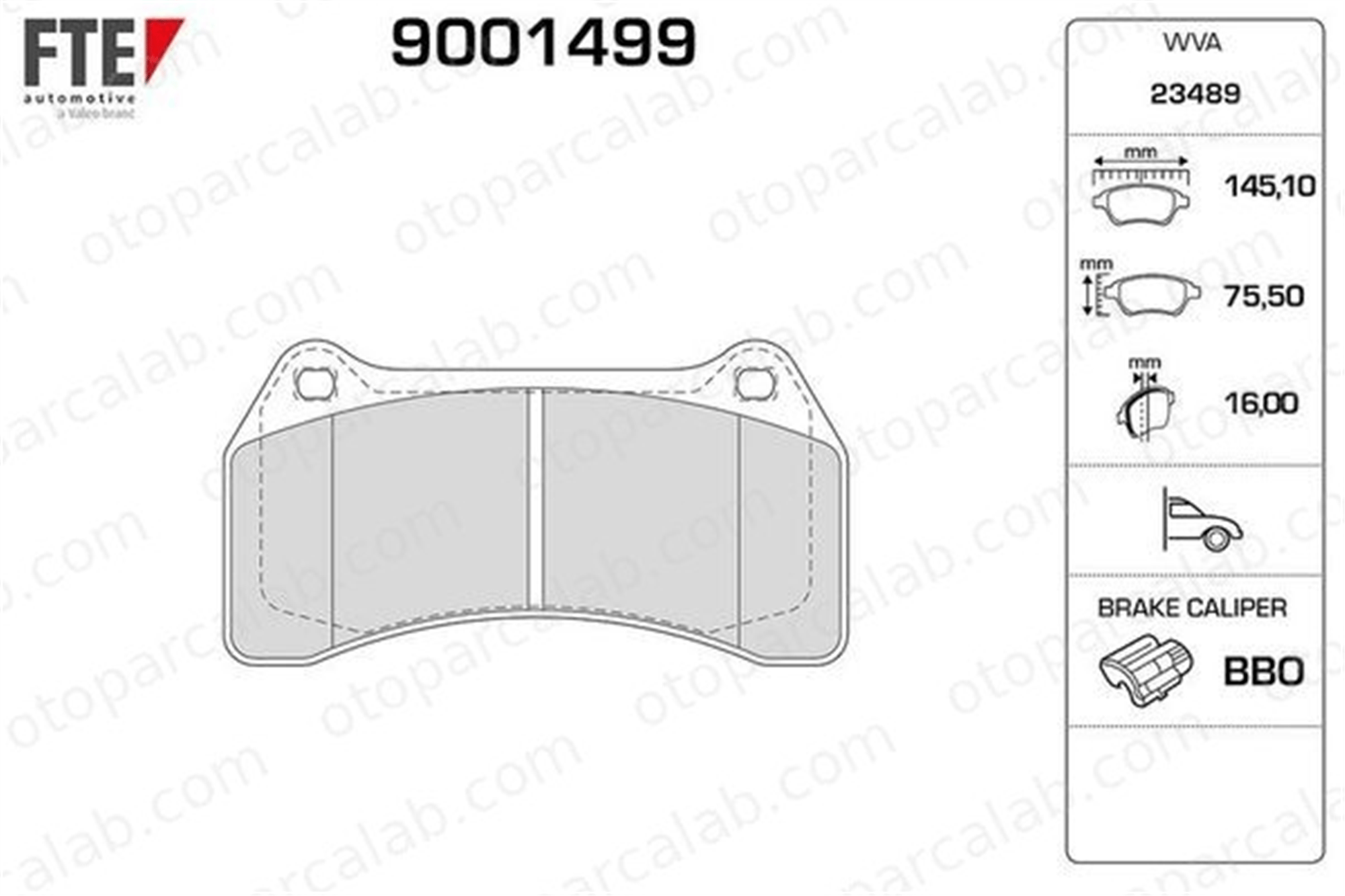 FTE 9001499 Fren Disk Balata Ön JAGUAR S-TYPE II XJ C2C11648 C2C24018