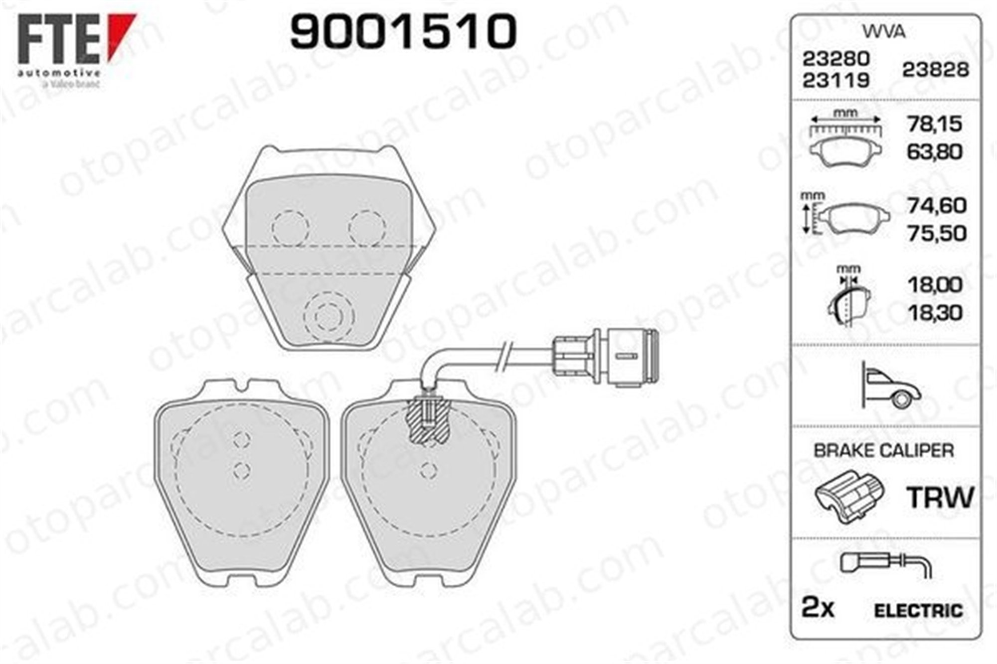 FTE 9001510 Fren Disk Balata Ön AUDI A8 D2 A6 C4 4D0698151AC 4D0698151K
