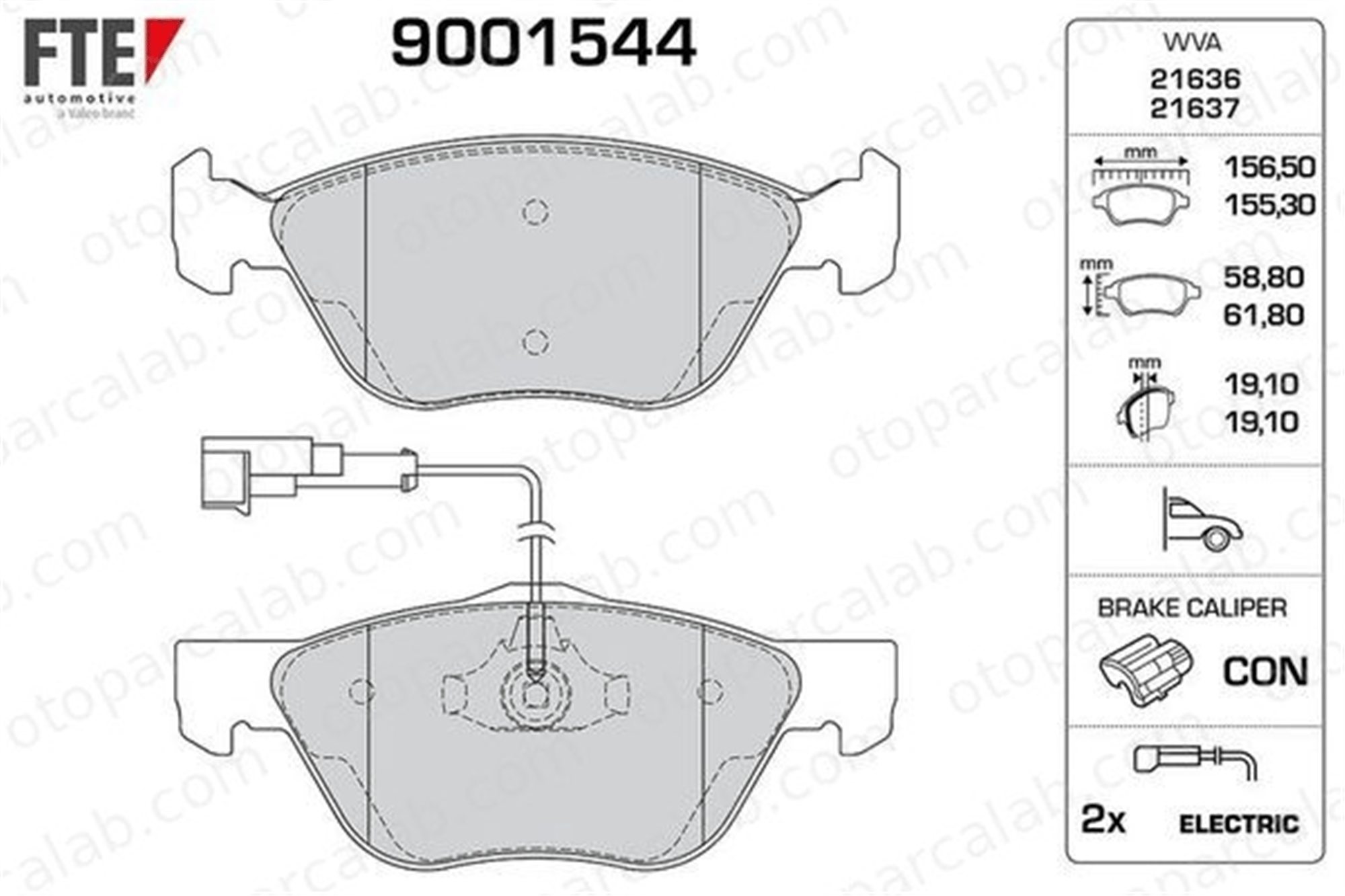 FTE 9001544 Fren Disk Balata Ön ALFA ROMEO 156 156 Sportwagon 9950778 0009950778