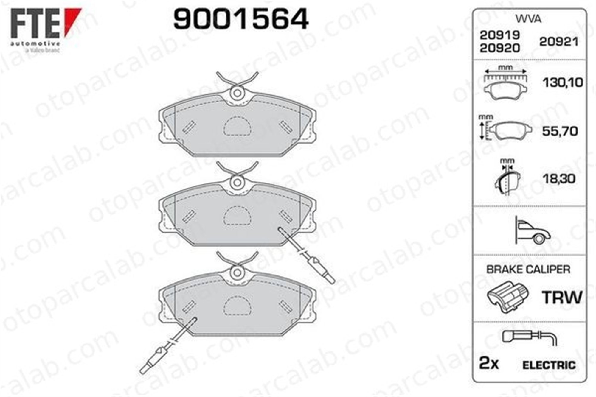 FTE 9001564 Fren Disk Balata Ön RENAULT 25 SUPER 5 7701202289 7701202896