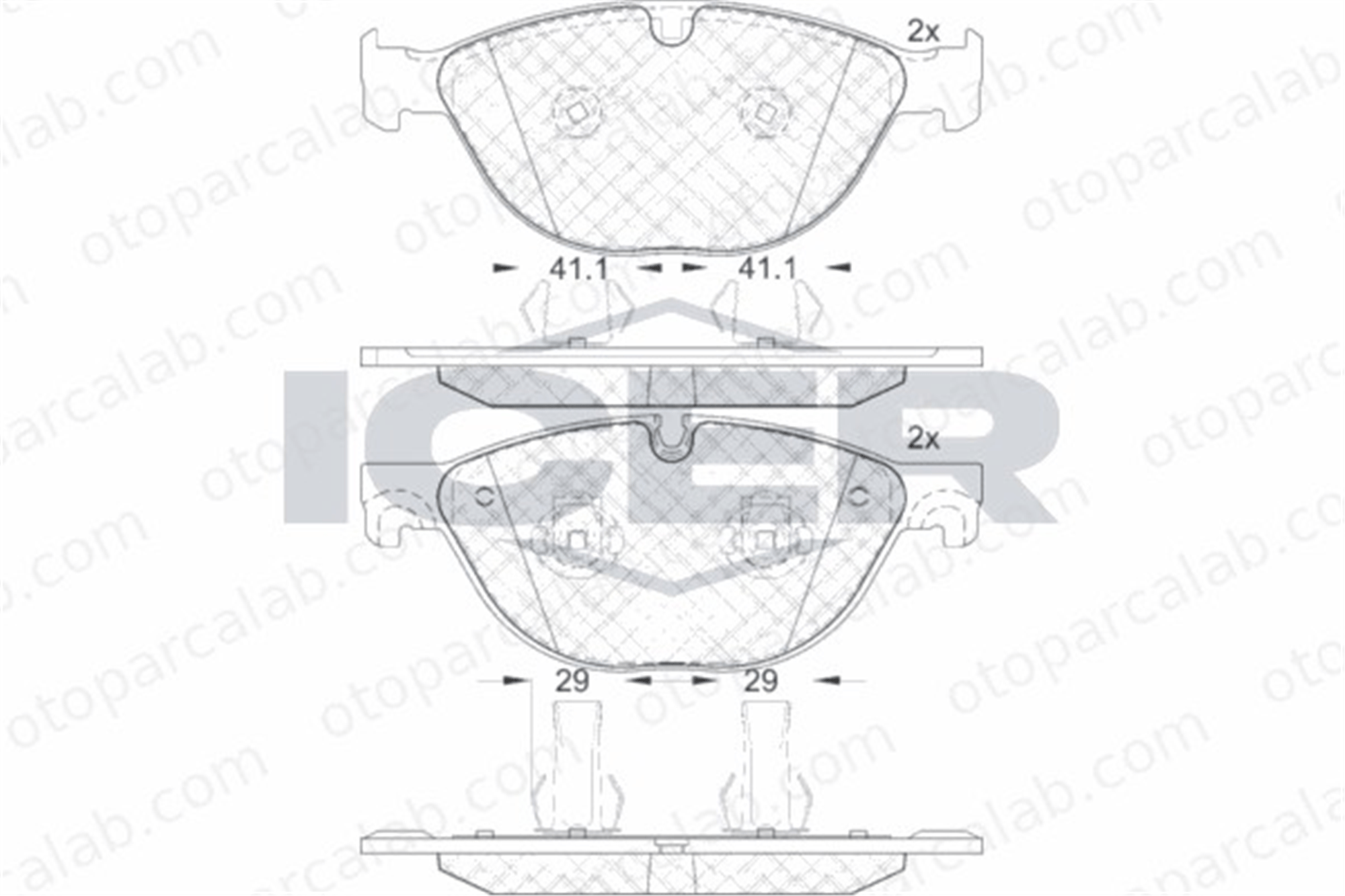 FTE 9001693 Fren Disk Balata Ön JAGUAR F-TYPE Cabrio F-TYPE Coupe C2D3801 T2R22312