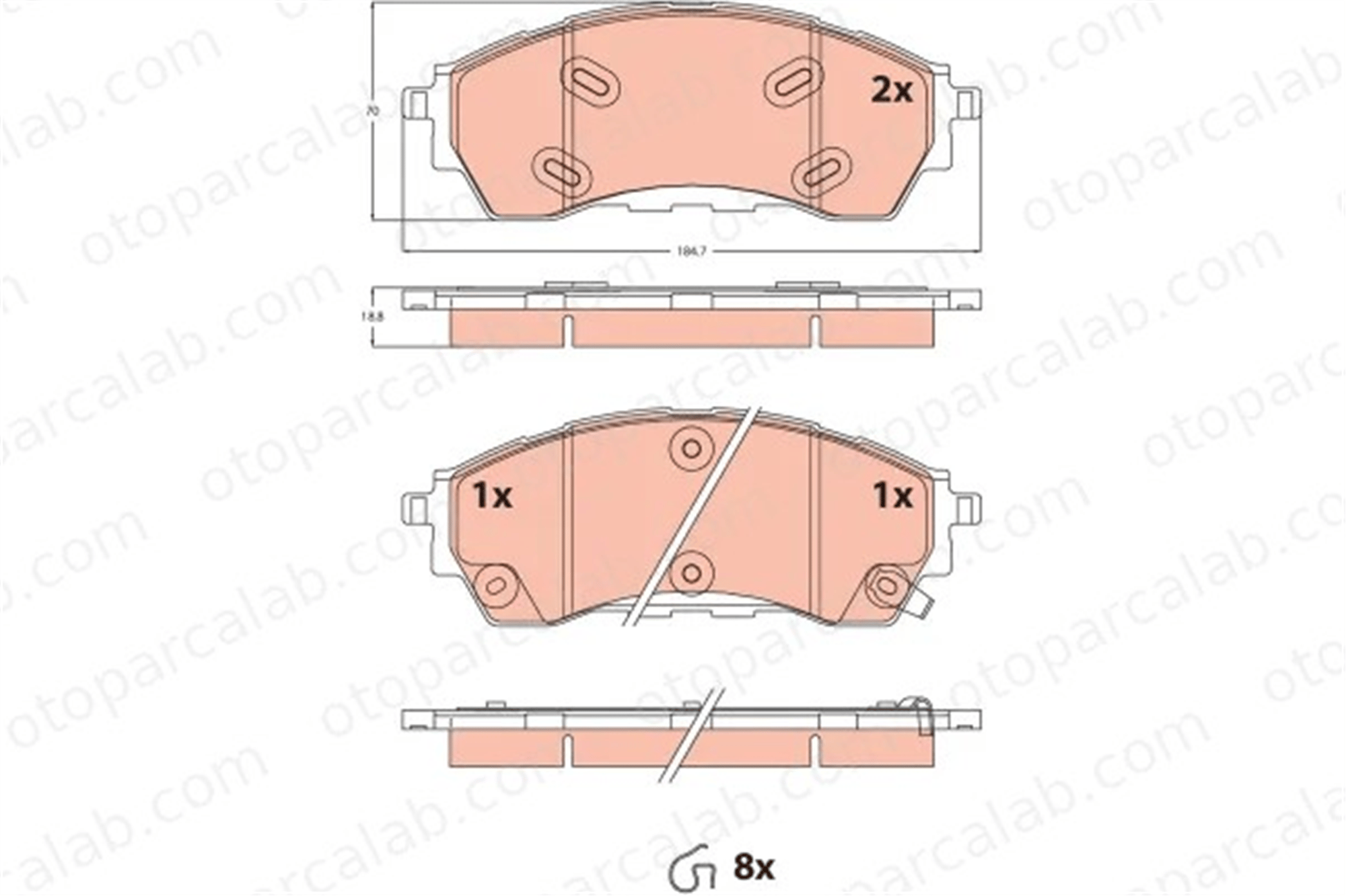 FTE 9001742 Fren Disk Balata Ön FORD RANGER 9001742 2229885