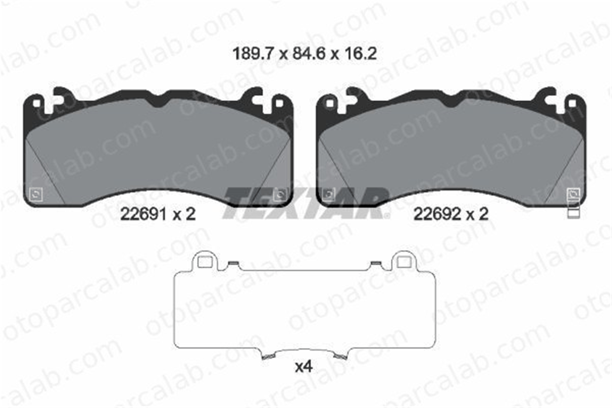 FTE 9001794 Fren Disk Balata Ön FORD USA MUSTANG Convertible MUSTANG Coupe 5279936 5291378