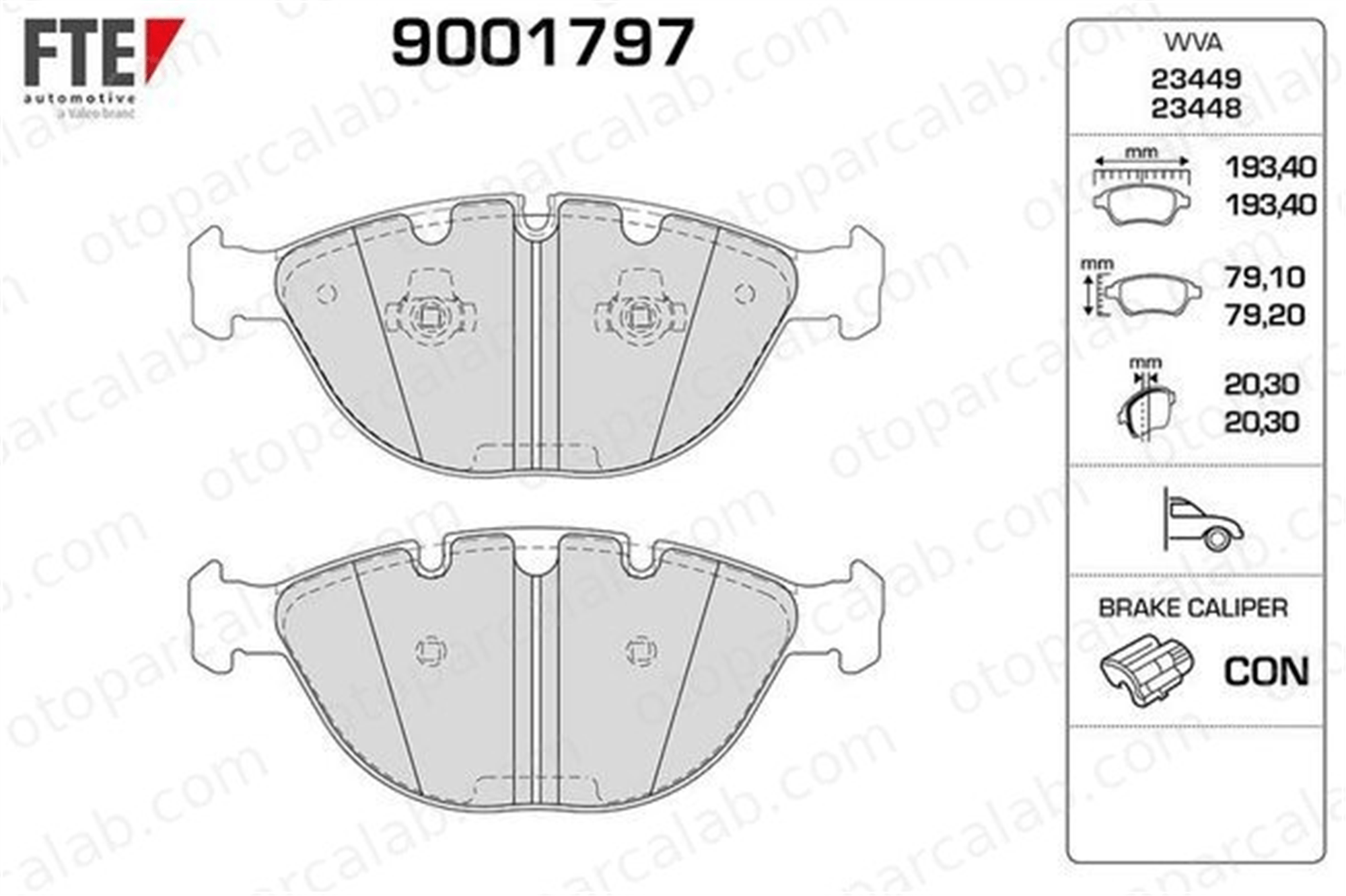 FTE 9001797 Fren Disk Balata Ön BMW X5 34116756350 34116761282
