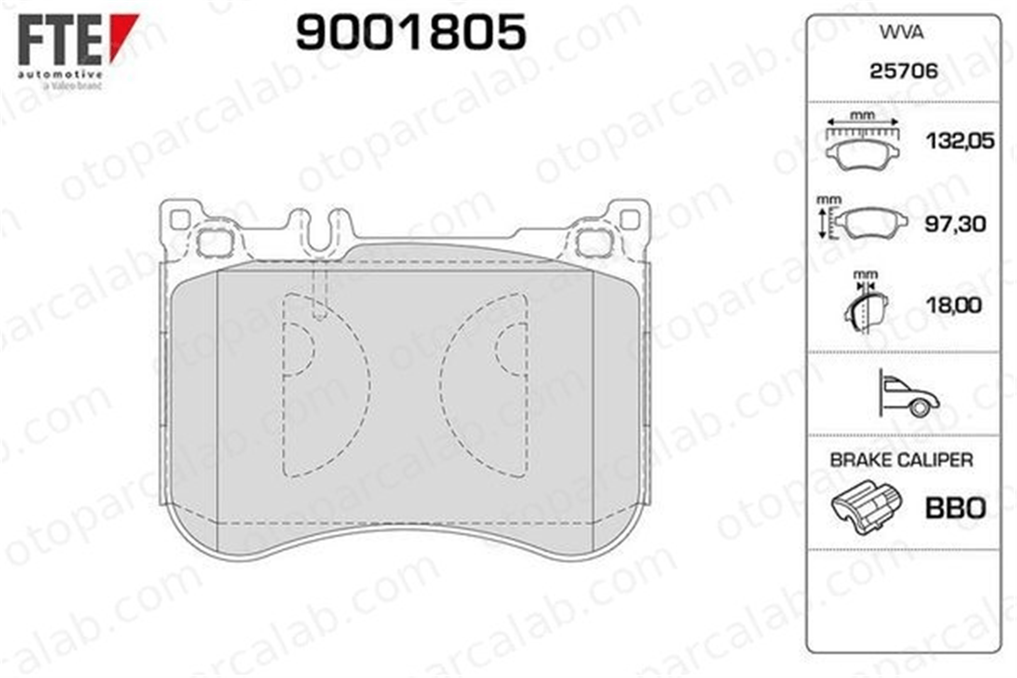 FTE 9001805 Fren Disk Balata Ön MERCEDES-BENZ S-SERISI S-SERISI Coupe 4204404 000 420 44 04