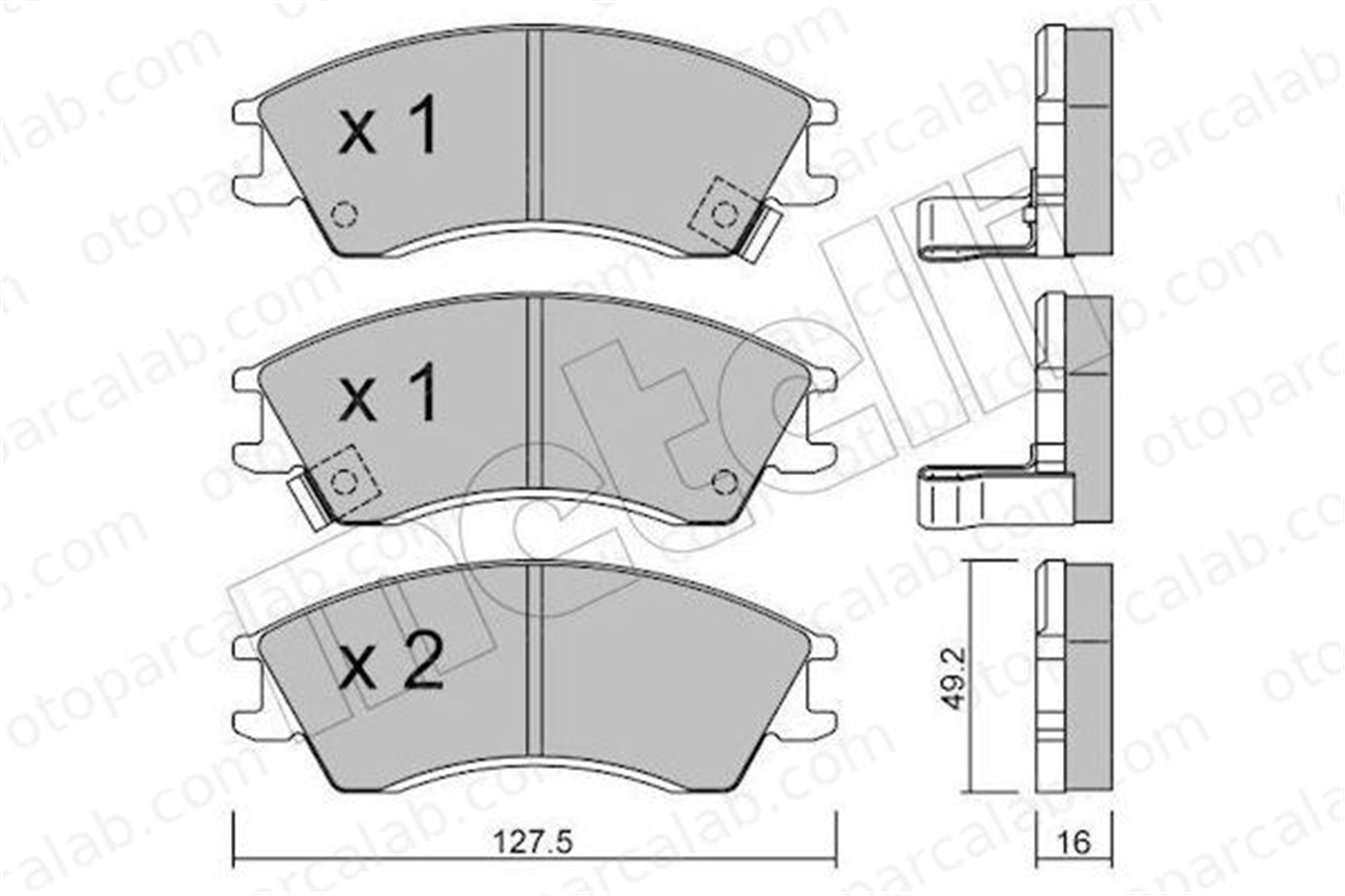 FTE 9001867 Fren Disk Balata Ön SUBARU JUSTY I 725193010 725193011