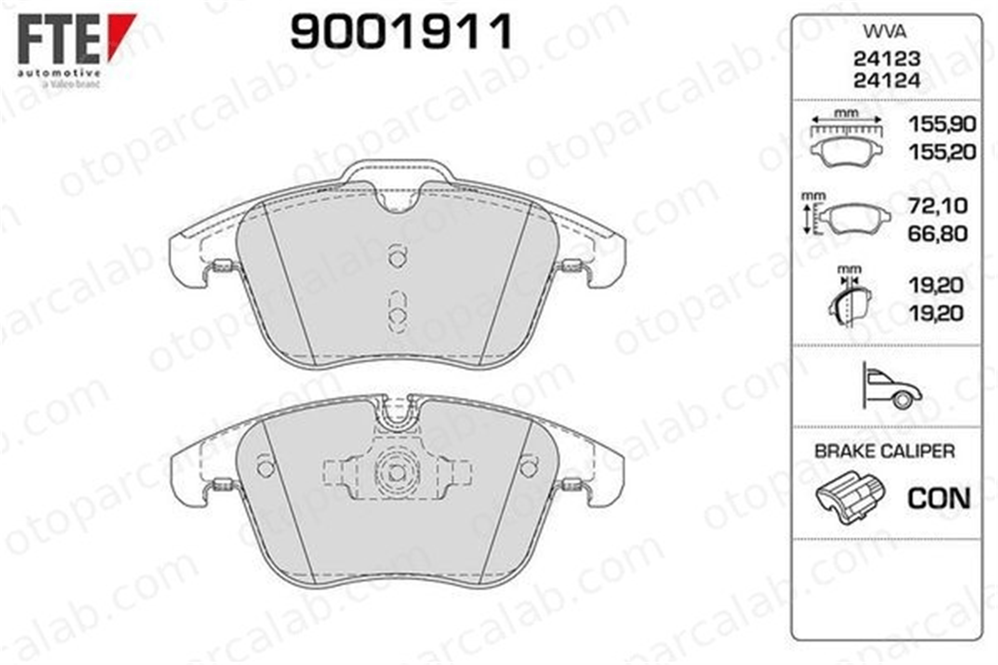 FTE 9001911 Fren Disk Balata Ön JAGUAR XF I S-TYPE II C2C27290 C2C35612