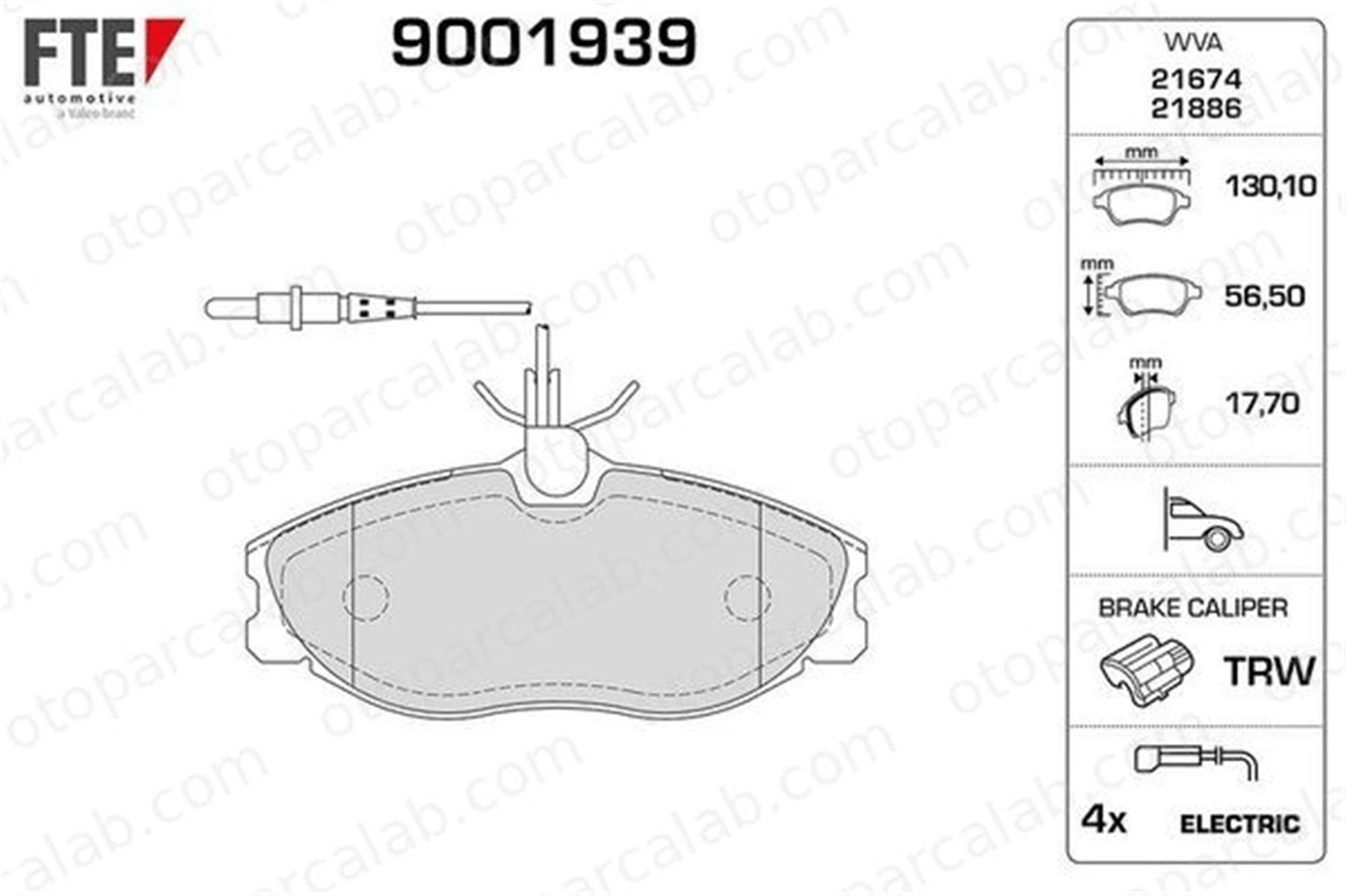FTE 9001939 Fren Disk Balata Ön PEUGEOT 406 Break 406 425206 425132
