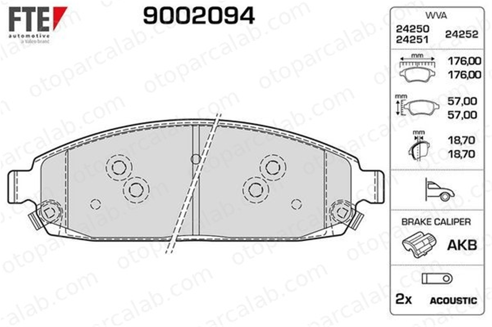 FTE 9002094 Fren Disk Balata Ön JEEP GRAND CHEROKEE III COMMANDER 5080868AA 5080868AB
