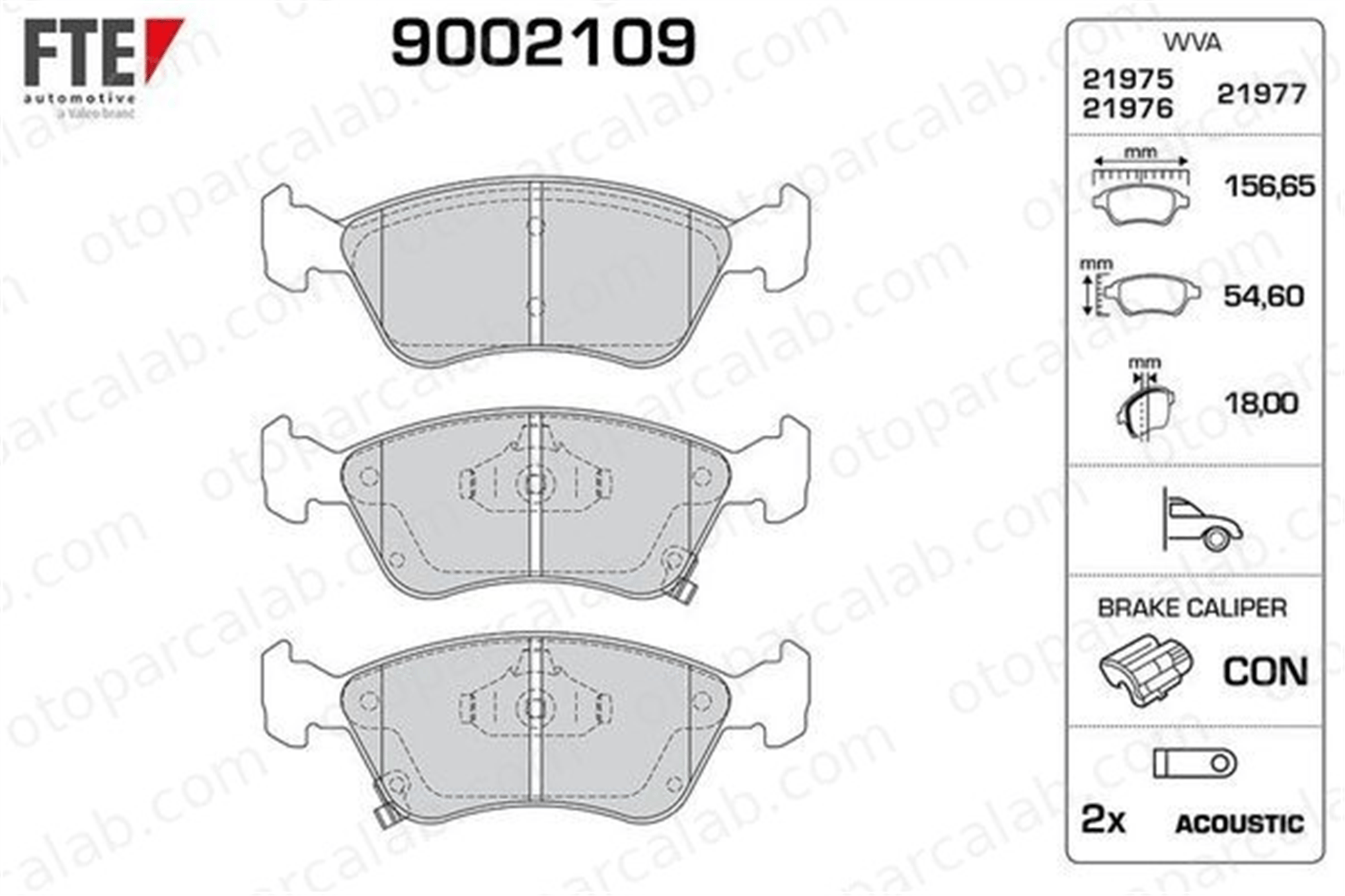 FTE 9002109 Fren Disk Balata Ön TOYOTA AVENSIS AVENSIS Liftback 446505020 446505030