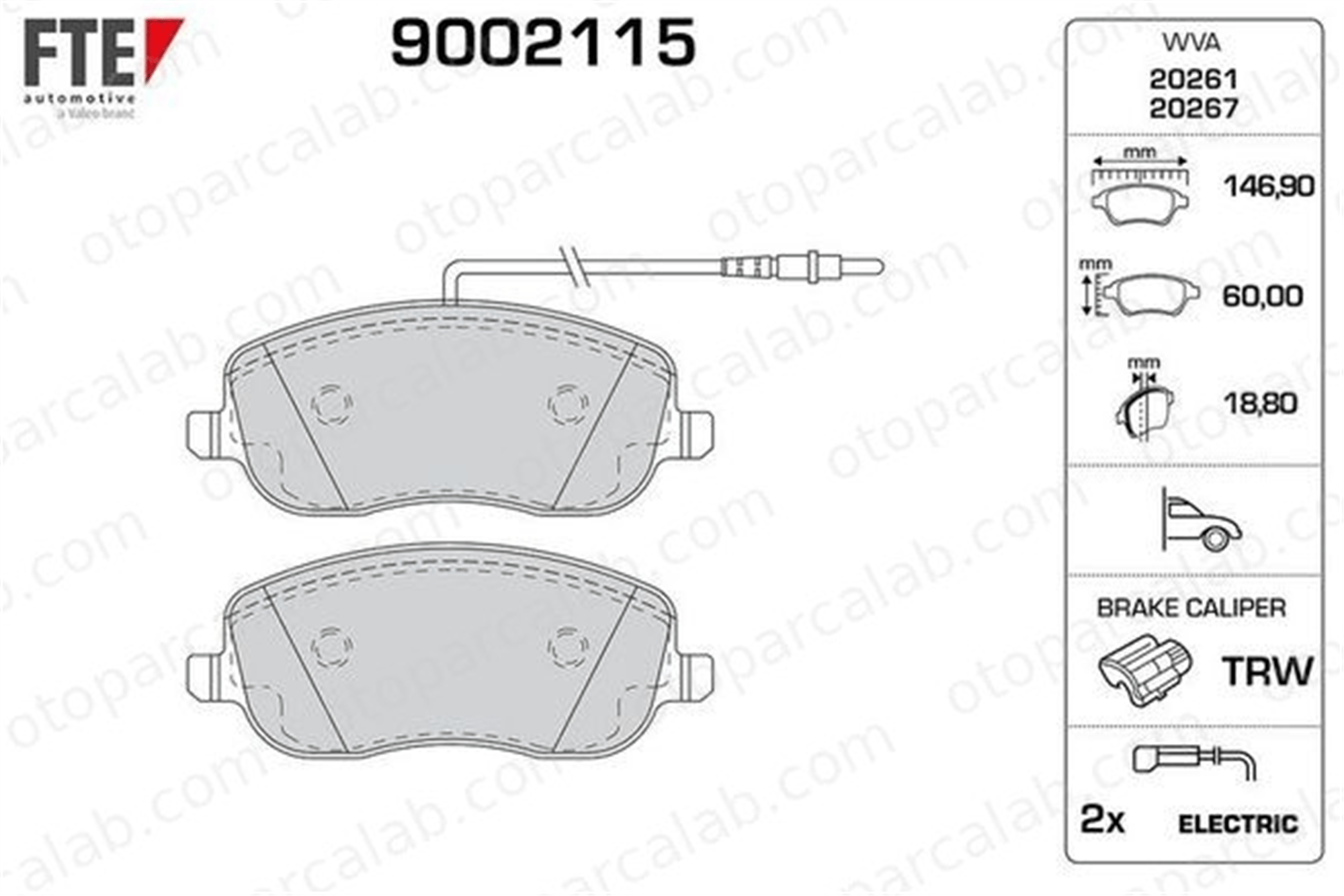 FTE 9002115 Fren Disk Balata Ön CITROËN C8 FIAT SCUDO Minibüs/Otobüs 1617258380 425231