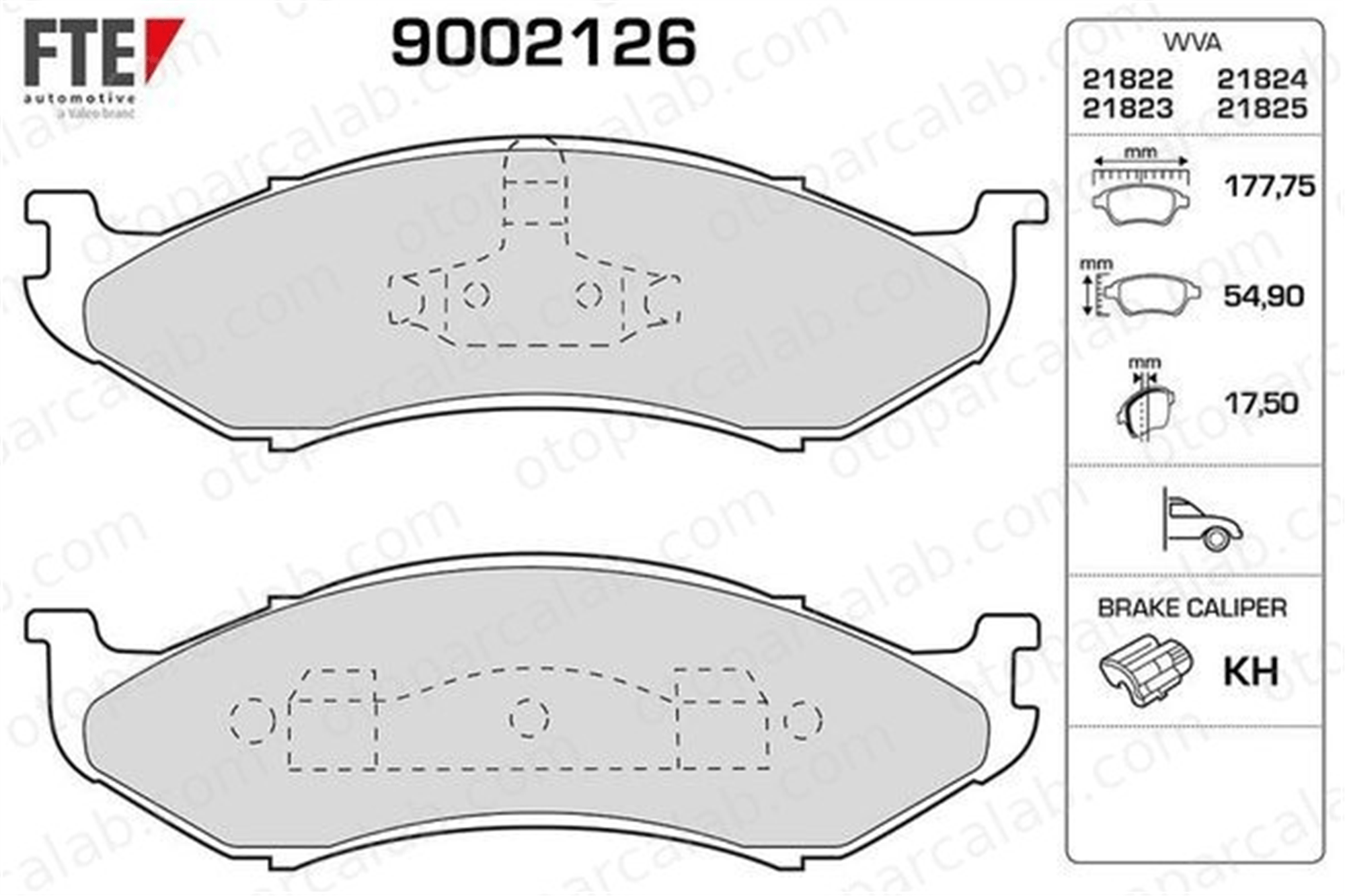 FTE 9002126 Fren Disk Balata Ön JEEP CHEROKEE GRAND CHEROKEE I 4713175 4778058