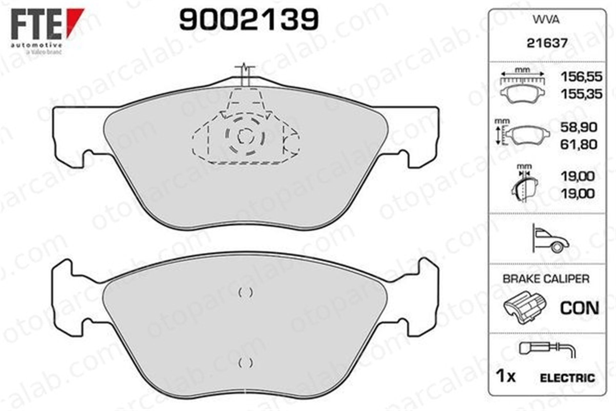FTE 9002139 Fren Disk Balata Ön ALFA ROMEO 156 156 Sportwagon 9947955 9948092