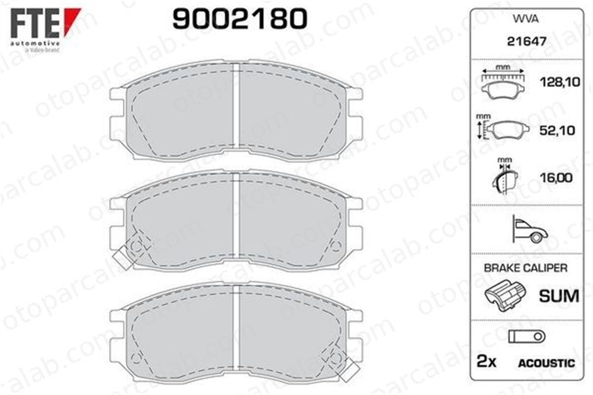 FTE 9002180 Fren Disk Balata Ön MITSUBISHI GALANT VI Sedan GALANT VI 58101M2A01 MB699266