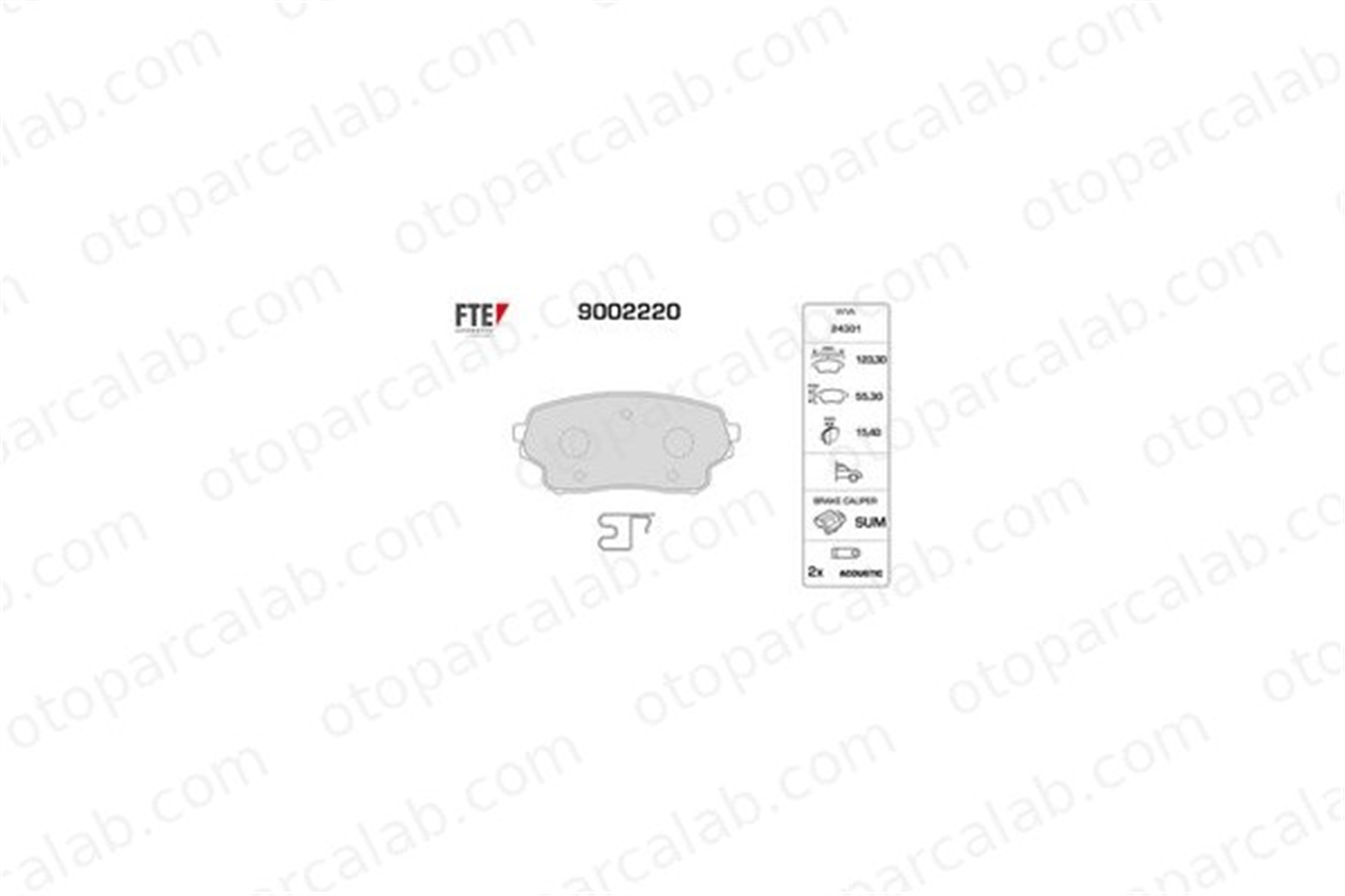 FTE 9002220 Fren Disk Balata Ön SUZUKI GRAND VITARA I 5520050J00 5520050J01
