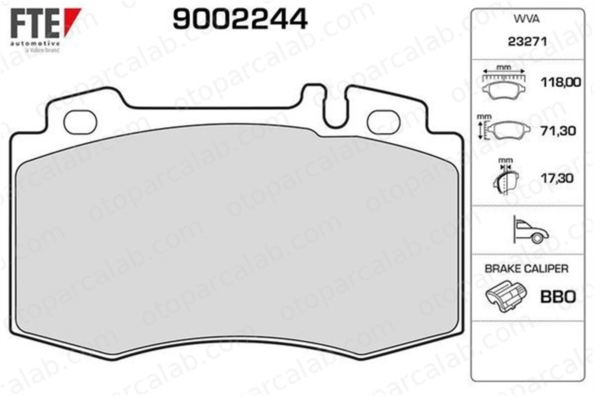 FTE 9002244 Fren Disk Balata Ön MERCEDES-BENZ C-SERISI E-SERISI 34200520 A0044207720