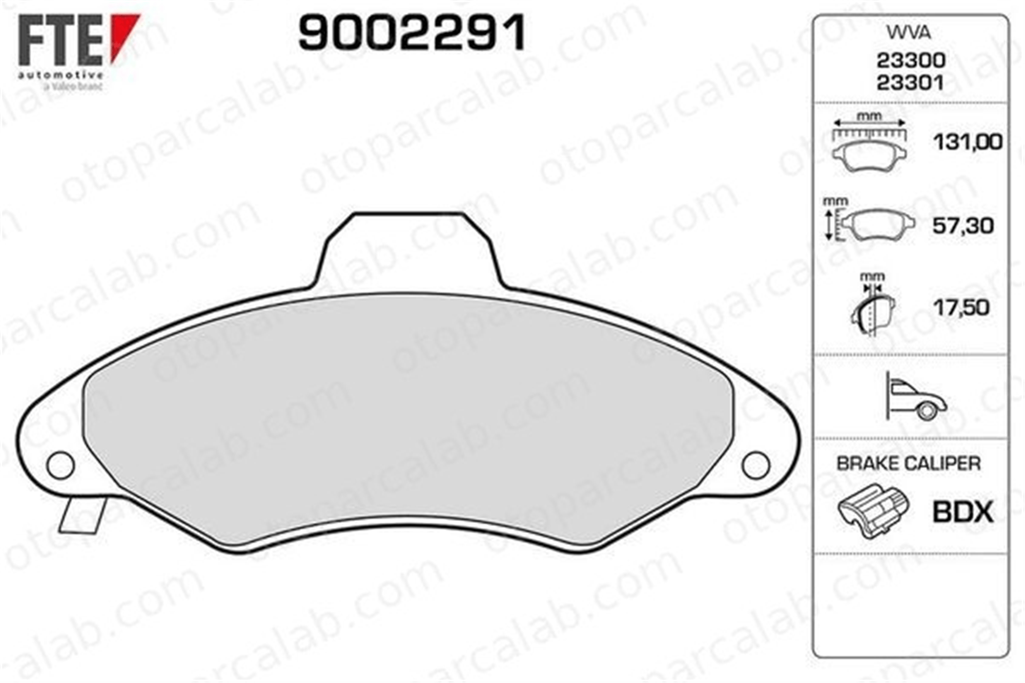 FTE 9002291 Fren Disk Balata Ön FORD ESCORT VI ESCORT V 92AX2K021AB 1130751