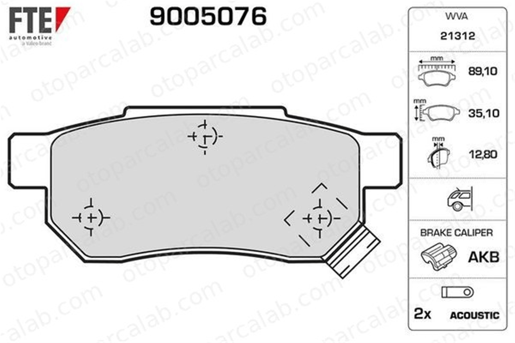 FTE 9005076 Fren Disk Balata Arka ROVER 200 II Hatchback 400 II 43022TF0G01 43022ST3E50