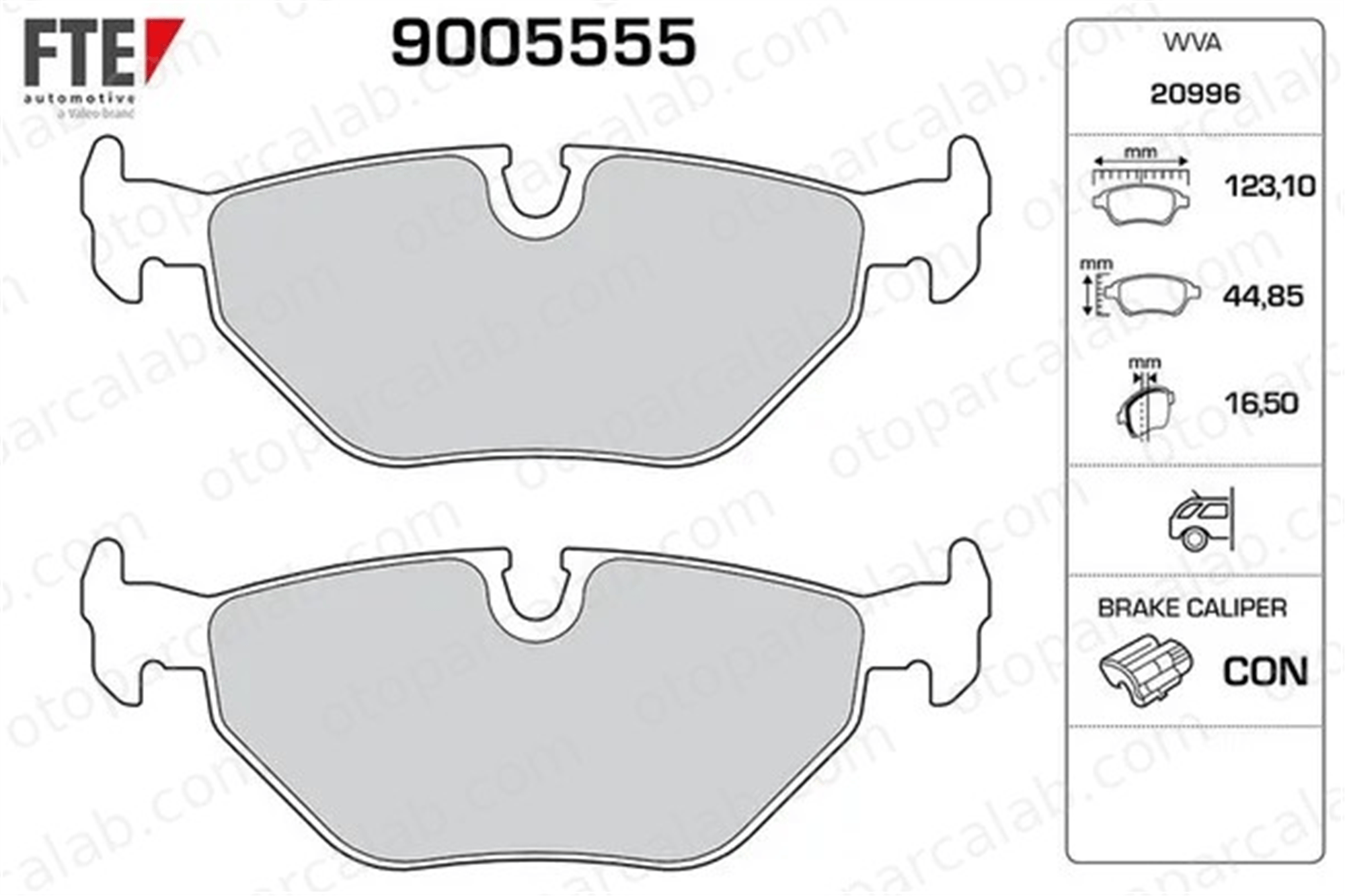 FTE 9005555 Fren Disk Balata Arka BMW 5 5 Touring 34216761253 1157044