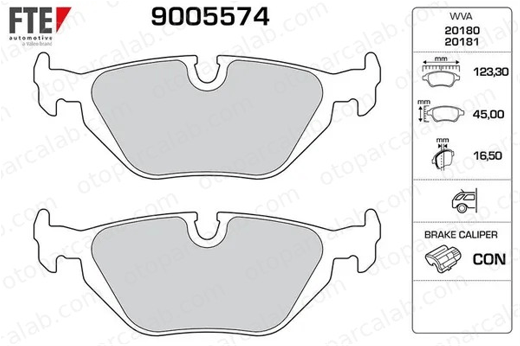 FTE 9005574 Fren Disk Balata Arka BMW 3 3 Coupe 34211159814 1158642