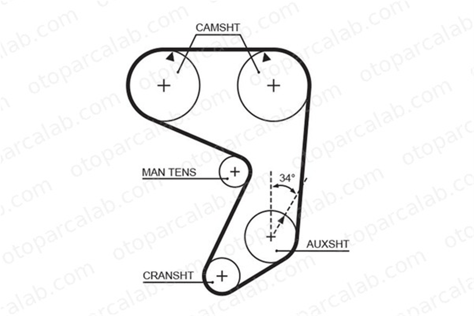 GATES 5004 Triger Kayışı FIAT 131 132 4152329 PMTB20