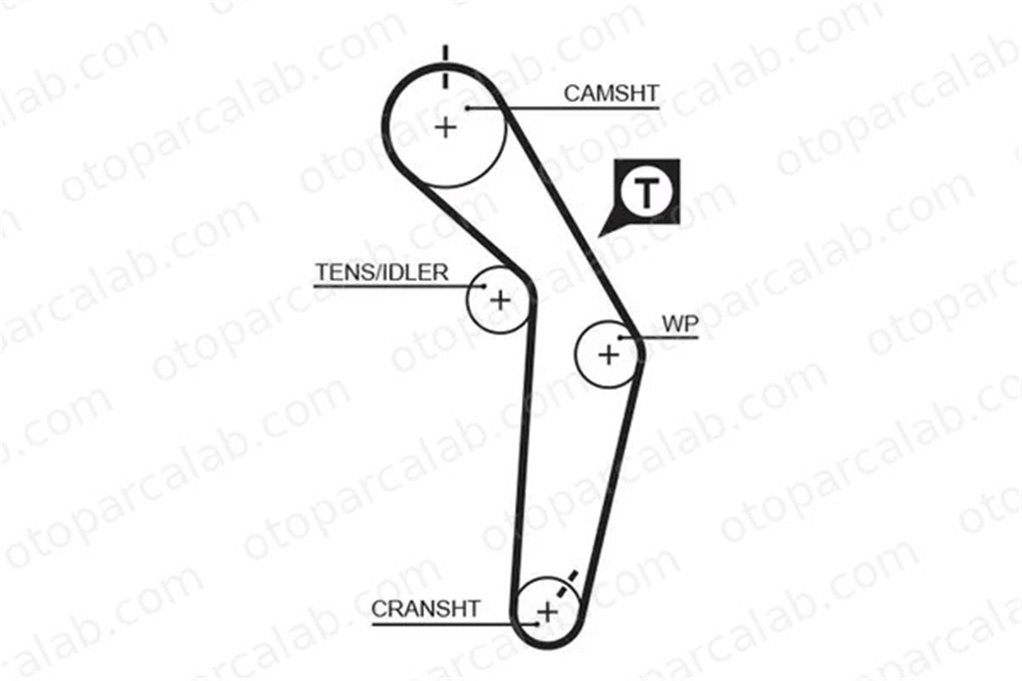 GATES 5182XS Triger Kayışı AUDI COUPE B3 90 B3 54109119G 054109119G