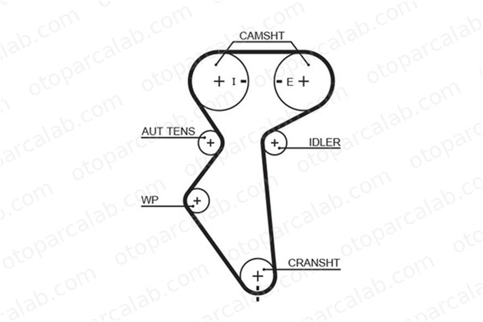 GATES 5419XS Triger Kayışı DAEWOO NUBIRA Sedan NUBIRA Wagon 961833529641717796814098 96183352