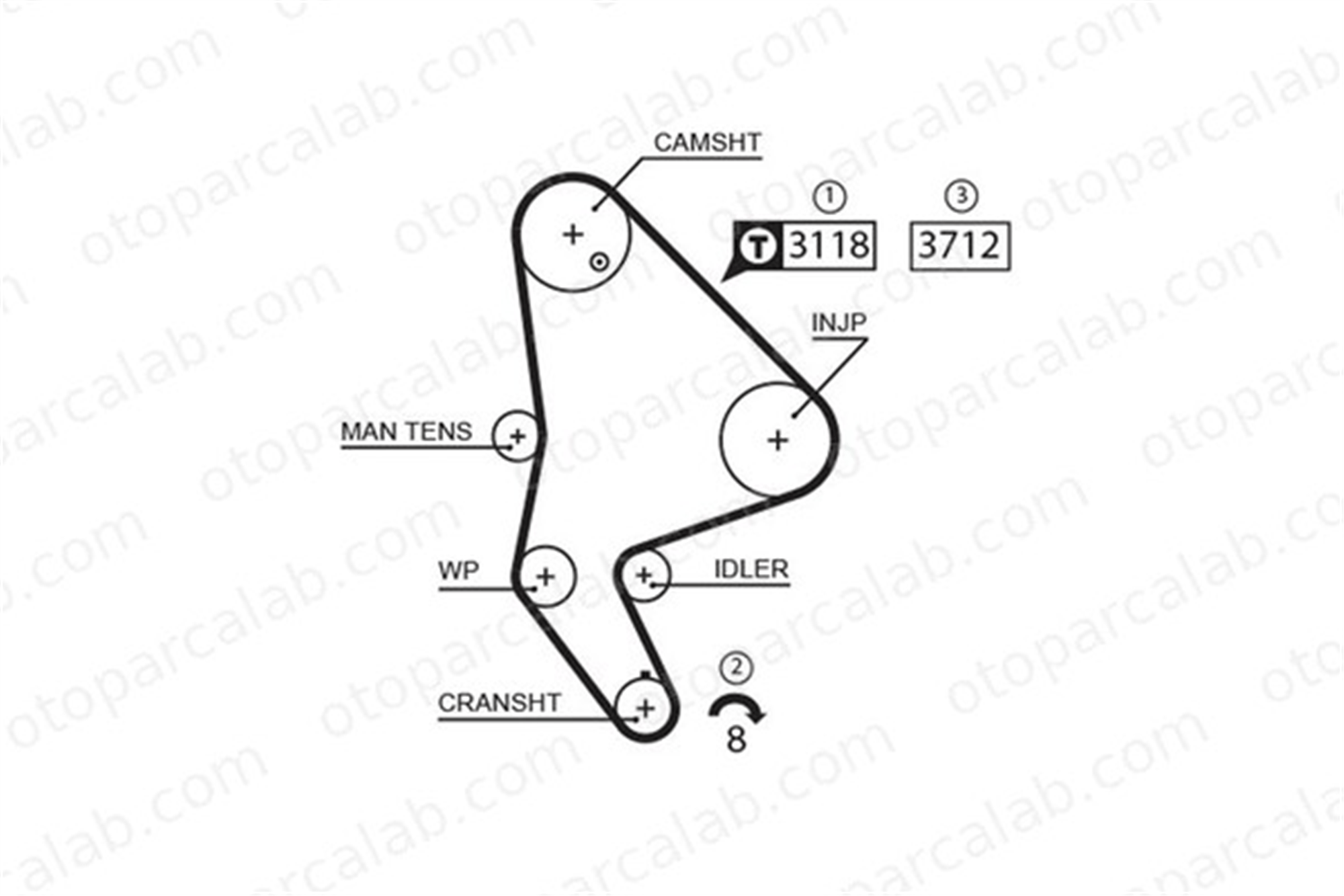 GATES 5558XS Triger Kayışı FIAT ULYSSE PEUGEOT 807 816A6 0816.A6