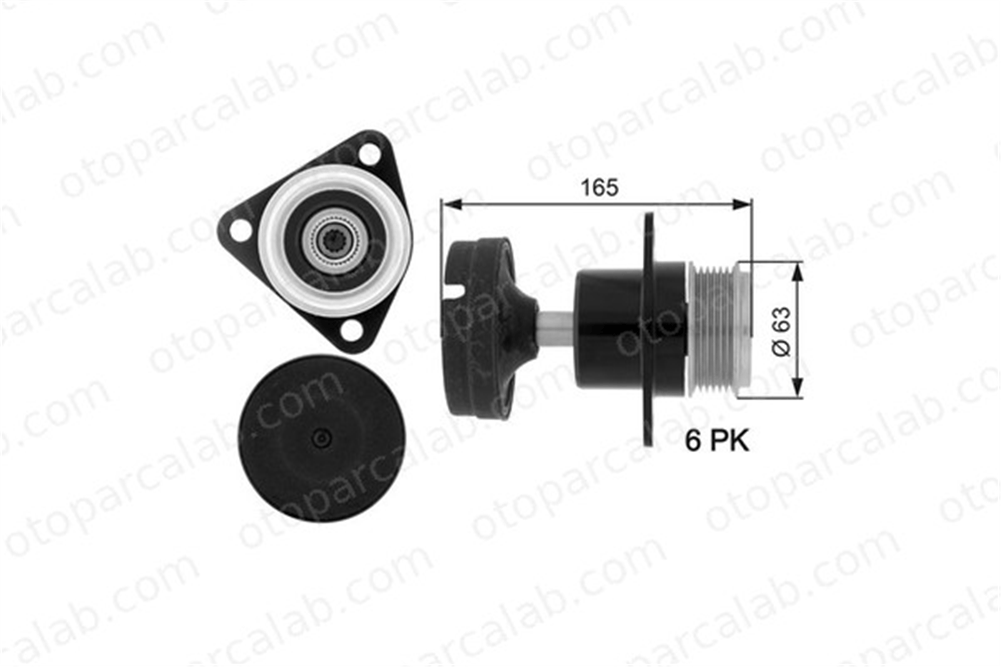 GATES OAP7050 Alternatör Kasnağı FORD TOURNEO CONNECT TRANSIT CONNECT 1477441 01477441