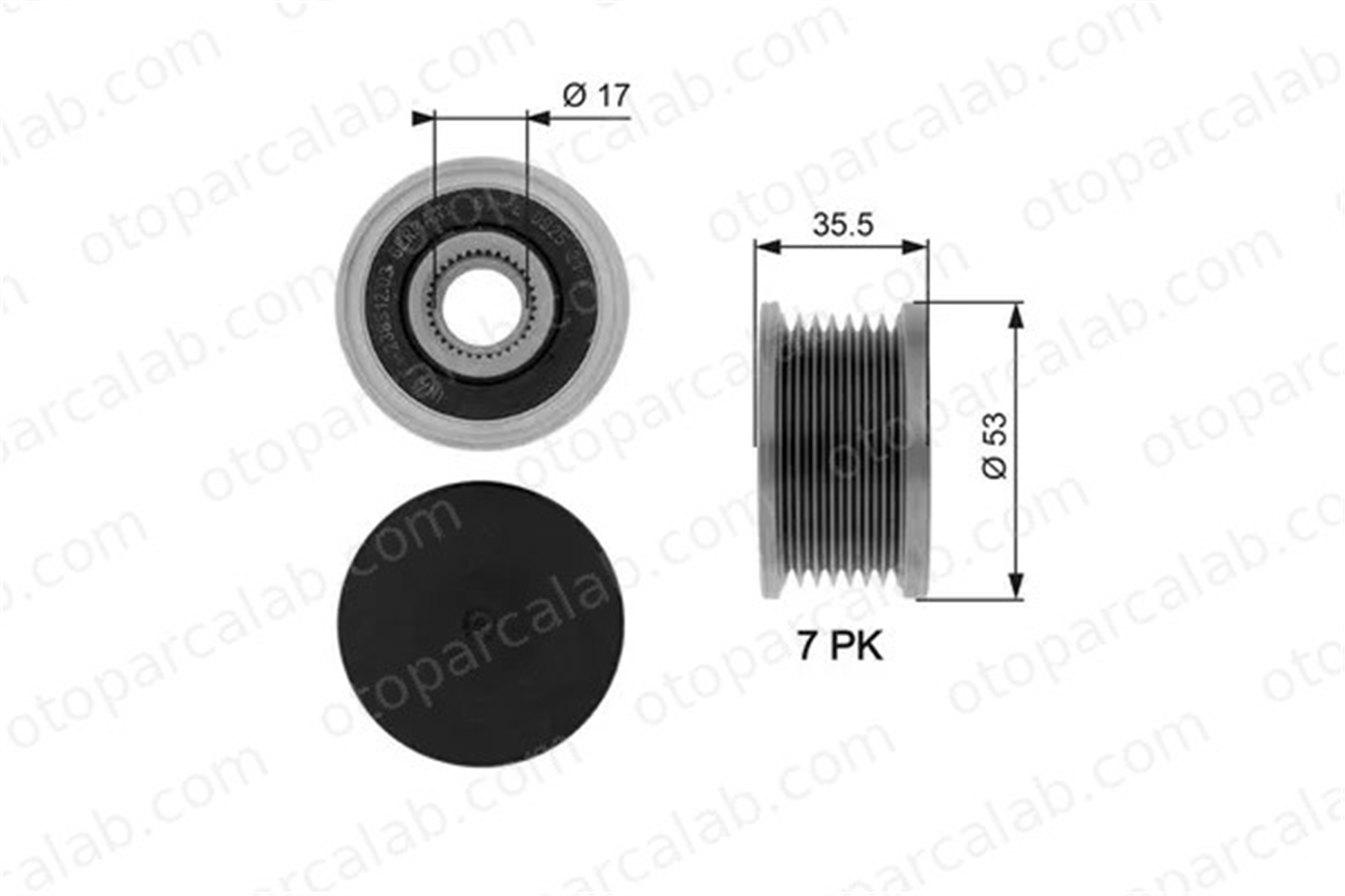 GATES OAP7110 Alternatör Kasnağı RENAULT MEGANE IV Grandtour MEGANE IV Hatchback 7701062985