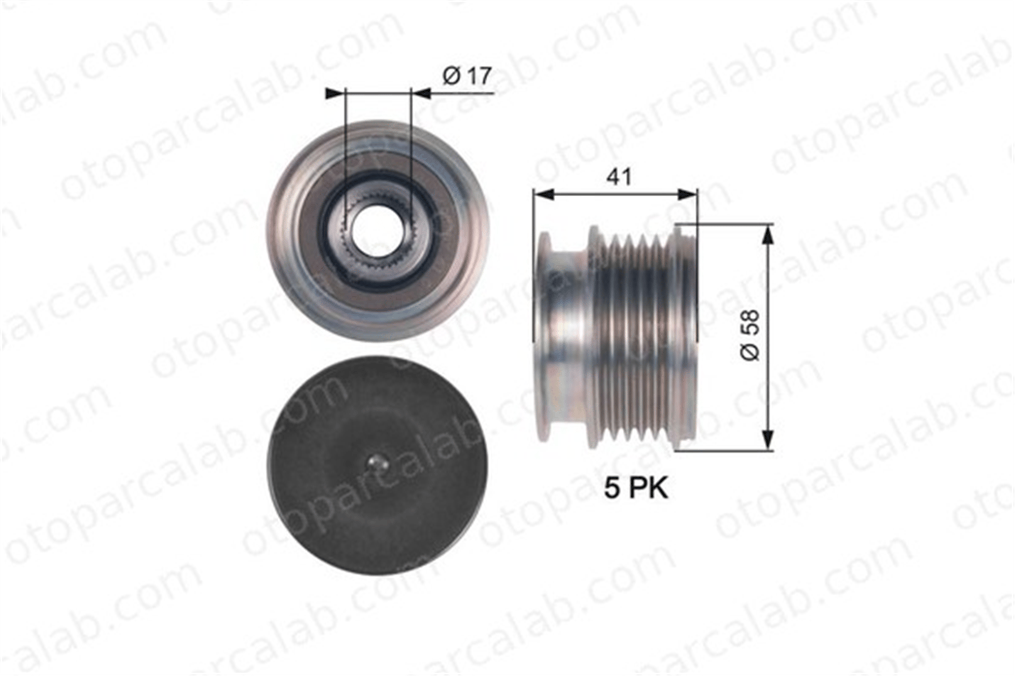 GATES OAP7126 Alternatör Kasnağı VOLVO V70 III S80 II 30667682