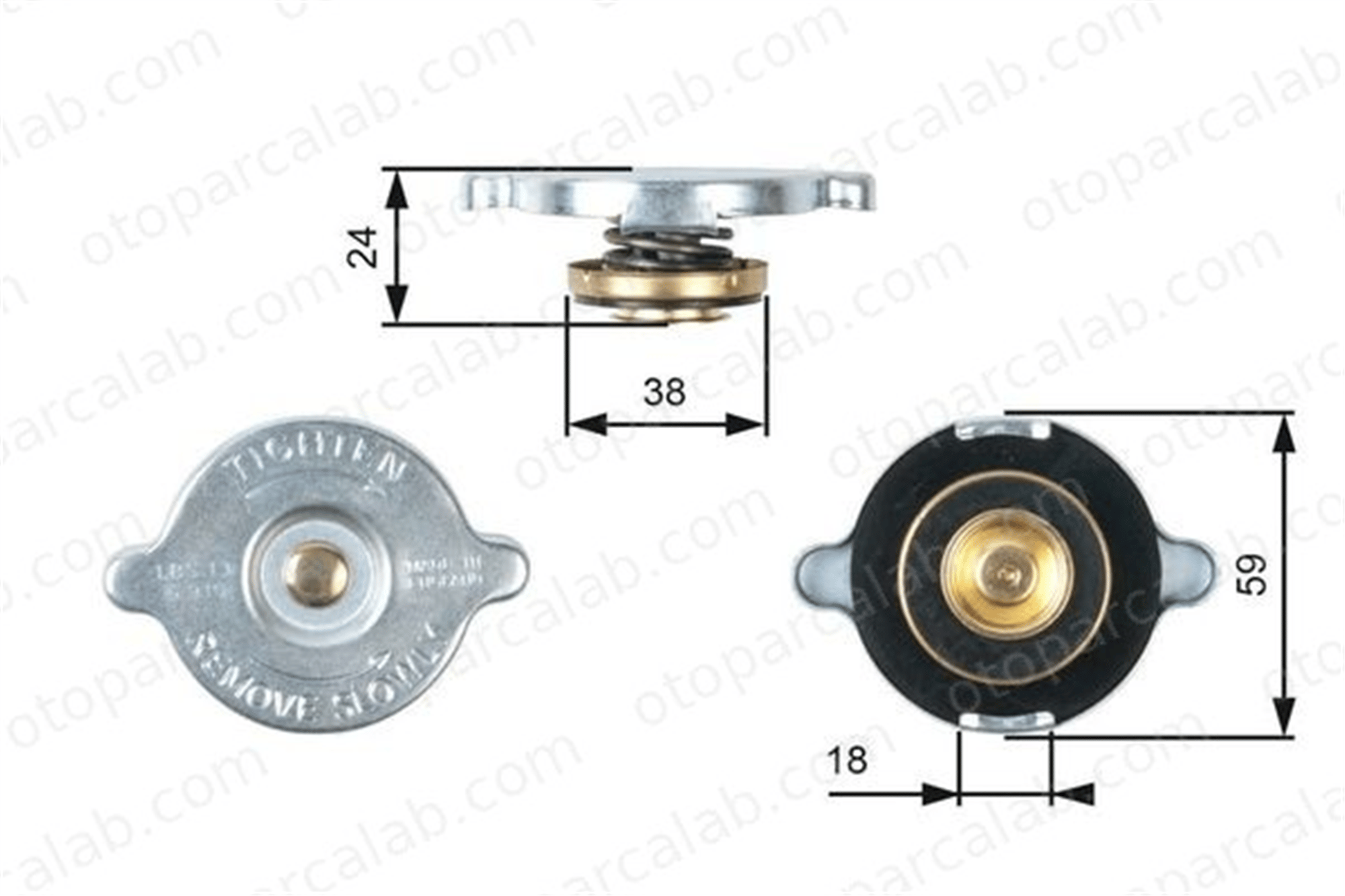 GATES RC112 Radyatör Kapağı FORD CAPRI I ESCORT I 1476041 1474439