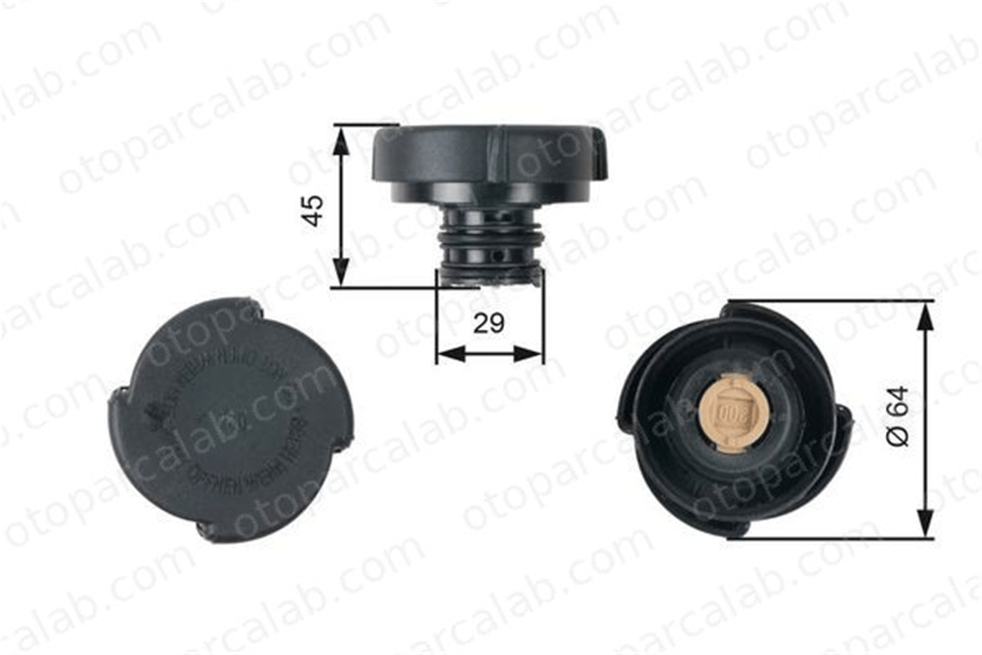 GATES RC204 Radyatör Yedek Su Depo Kapağı BMW 5 7 17117639022 17111712492
