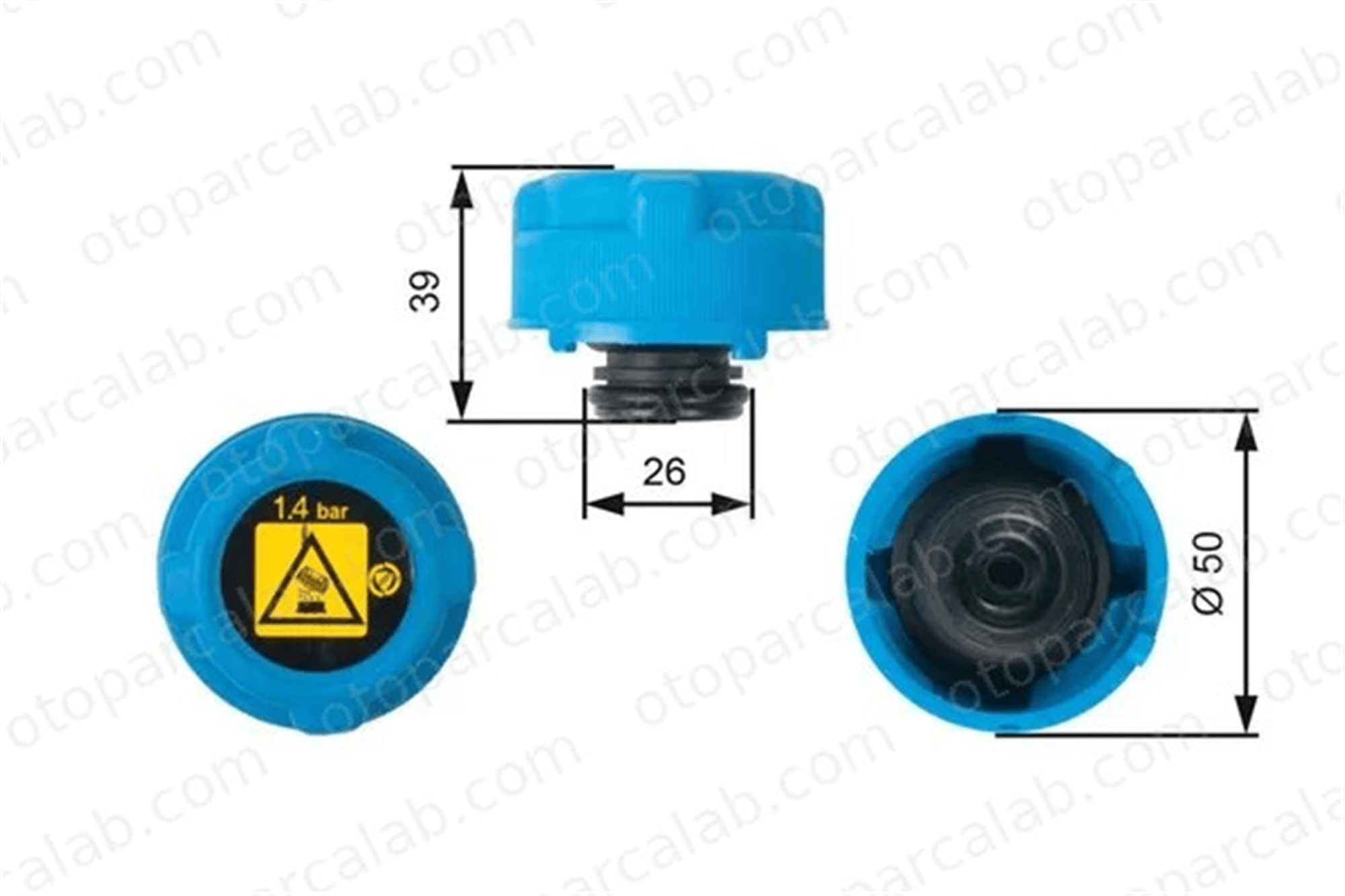 GATES RC216 Radyatör Yedek Su Depo Kapağı FIAT PANDA ALFA ROMEO MITO 46799364 1306F8