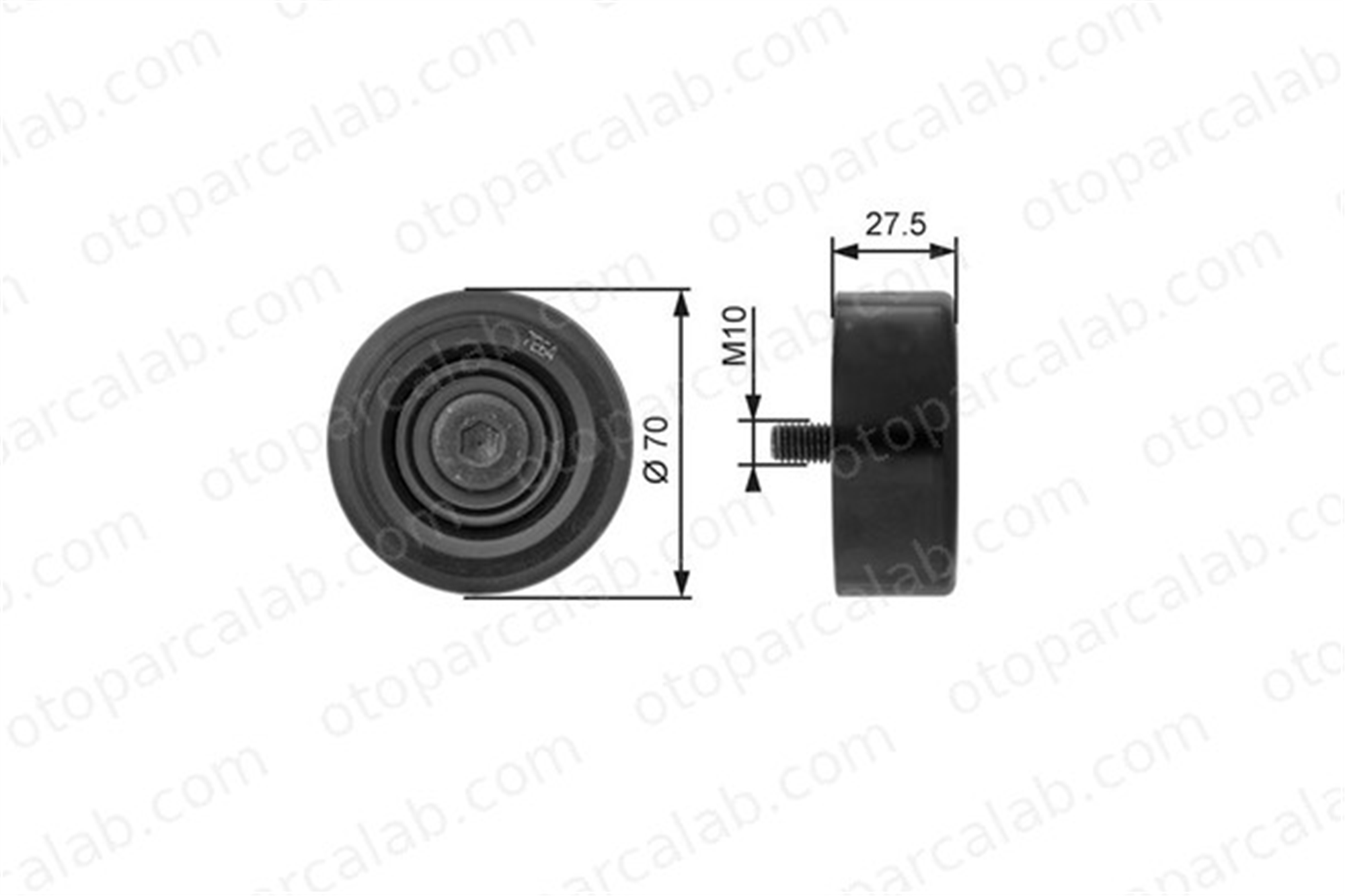 GATES T36206 Triger Gergi Rulmanı HYUNDAI SANTA FÉ II TUCSON 2528727000 2528727001