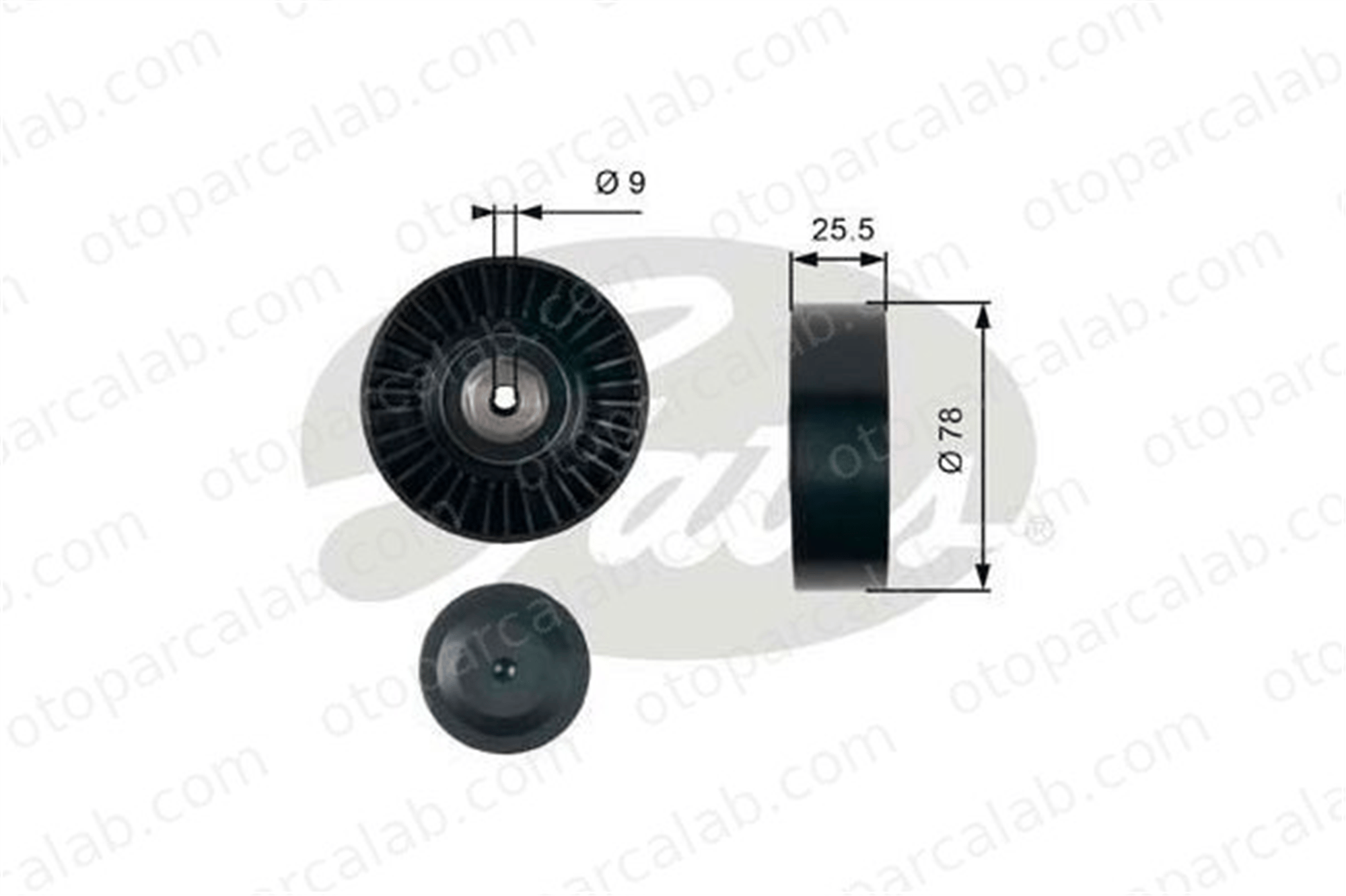 GATES T38087 Vantilatör Kayış Gergi Rulmanı VW GOLF III SEAT TOLEDO I 28145278E 28145278A