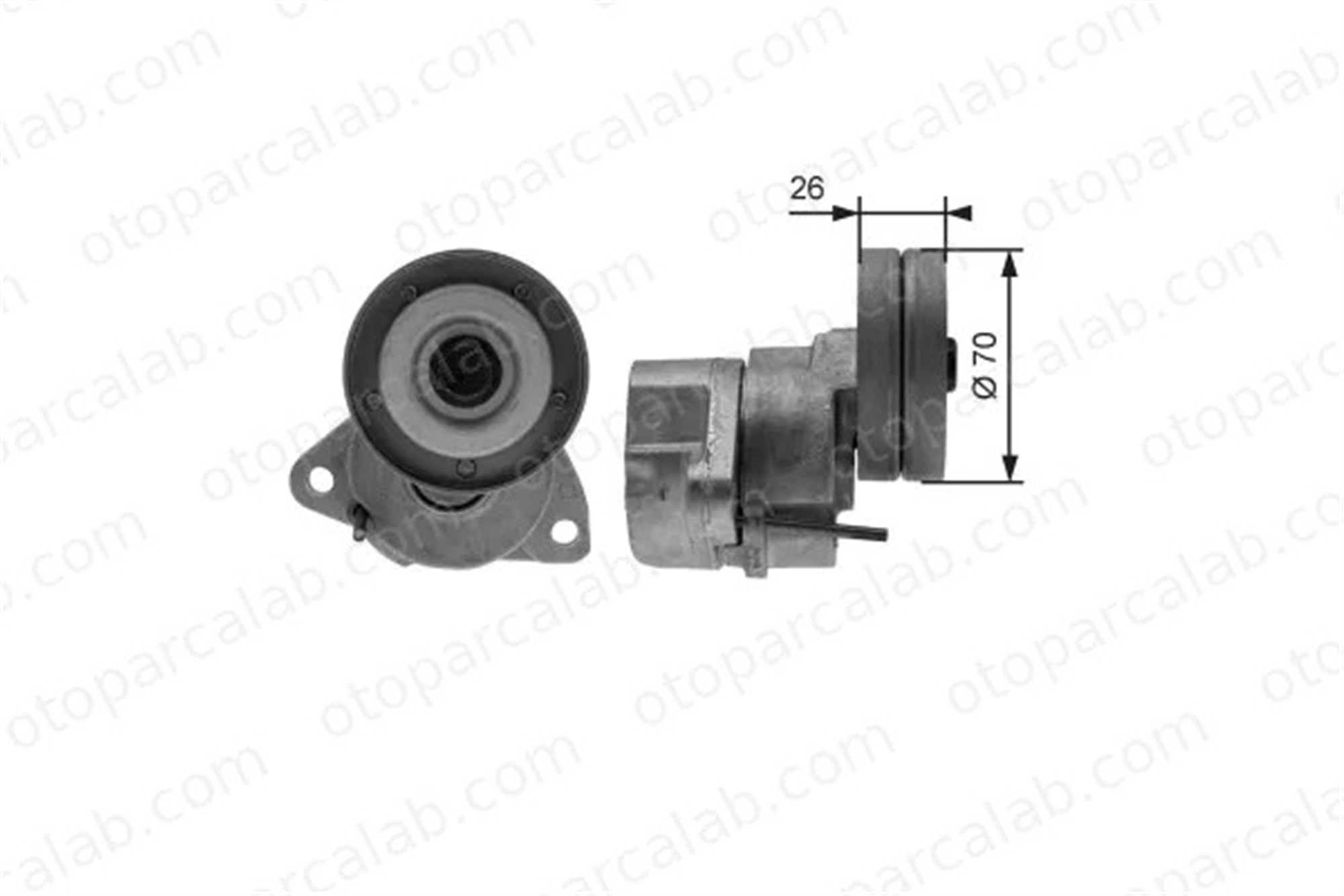 GATES T38154 Vantilatör Kayış Gergi Rulmanı OPEL ASTRA F Station wagon ASTRA F 1340534 1340544