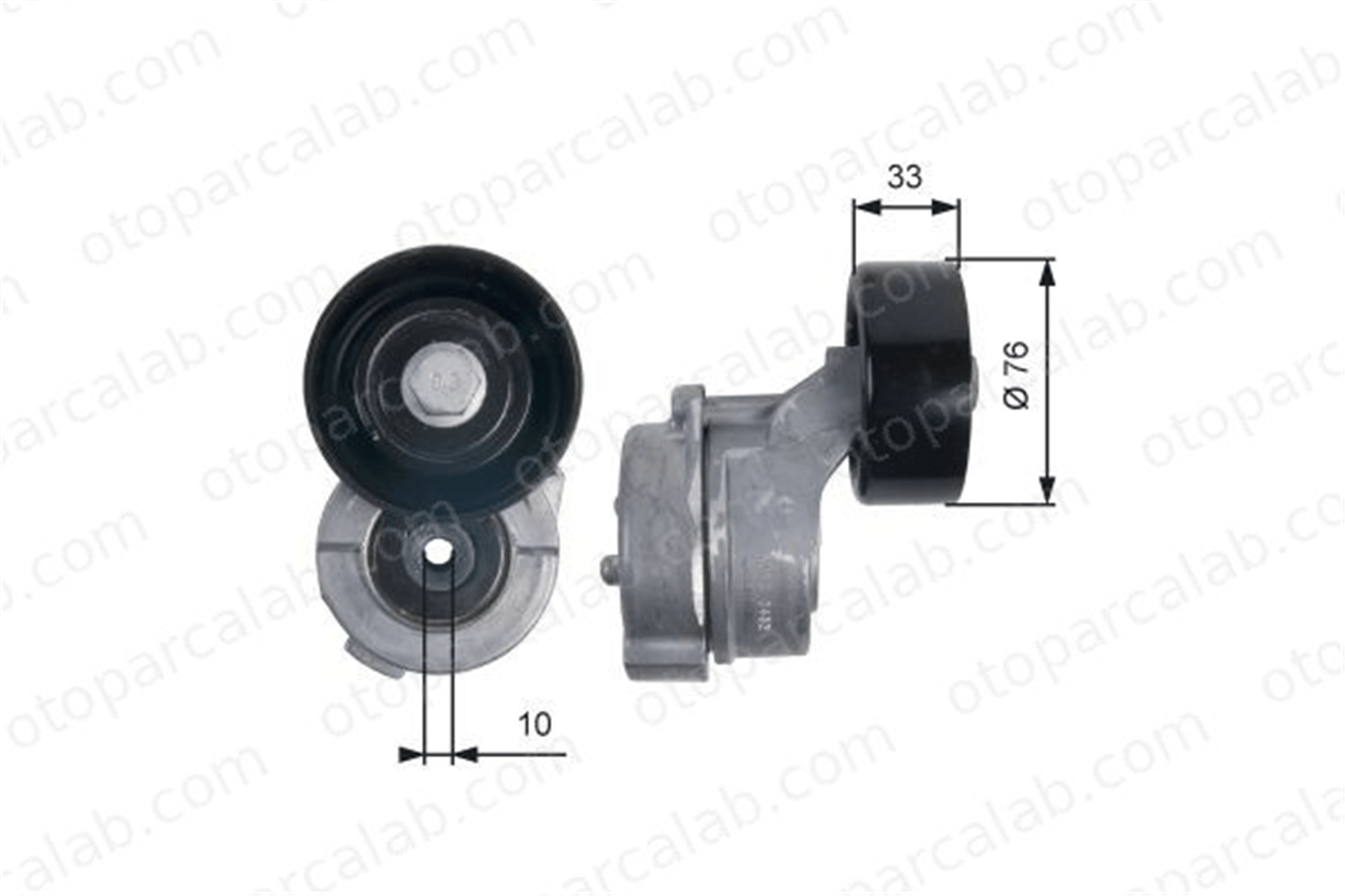 GATES T39134 Vantilatör Kayış Gergi Rulmanı HYUNDAI H-1 / STAREX Minibüs/Otobüs H-1 Cargo 252814A000 252814A010