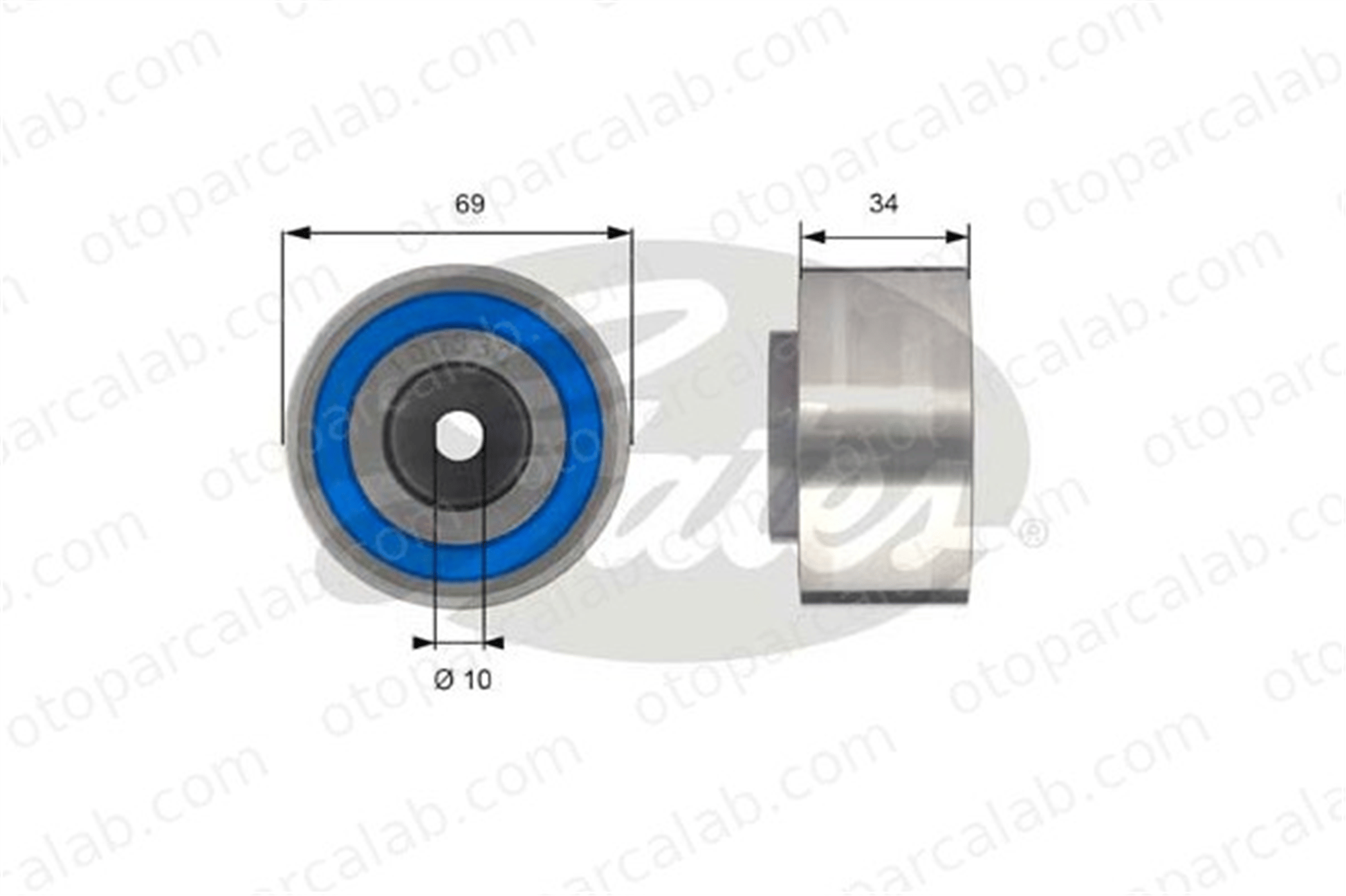 GATES T42233 Triger Gergi Rulmanı LAND ROVER RANGE ROVER IV JAGUAR XF I 83055 0830.55