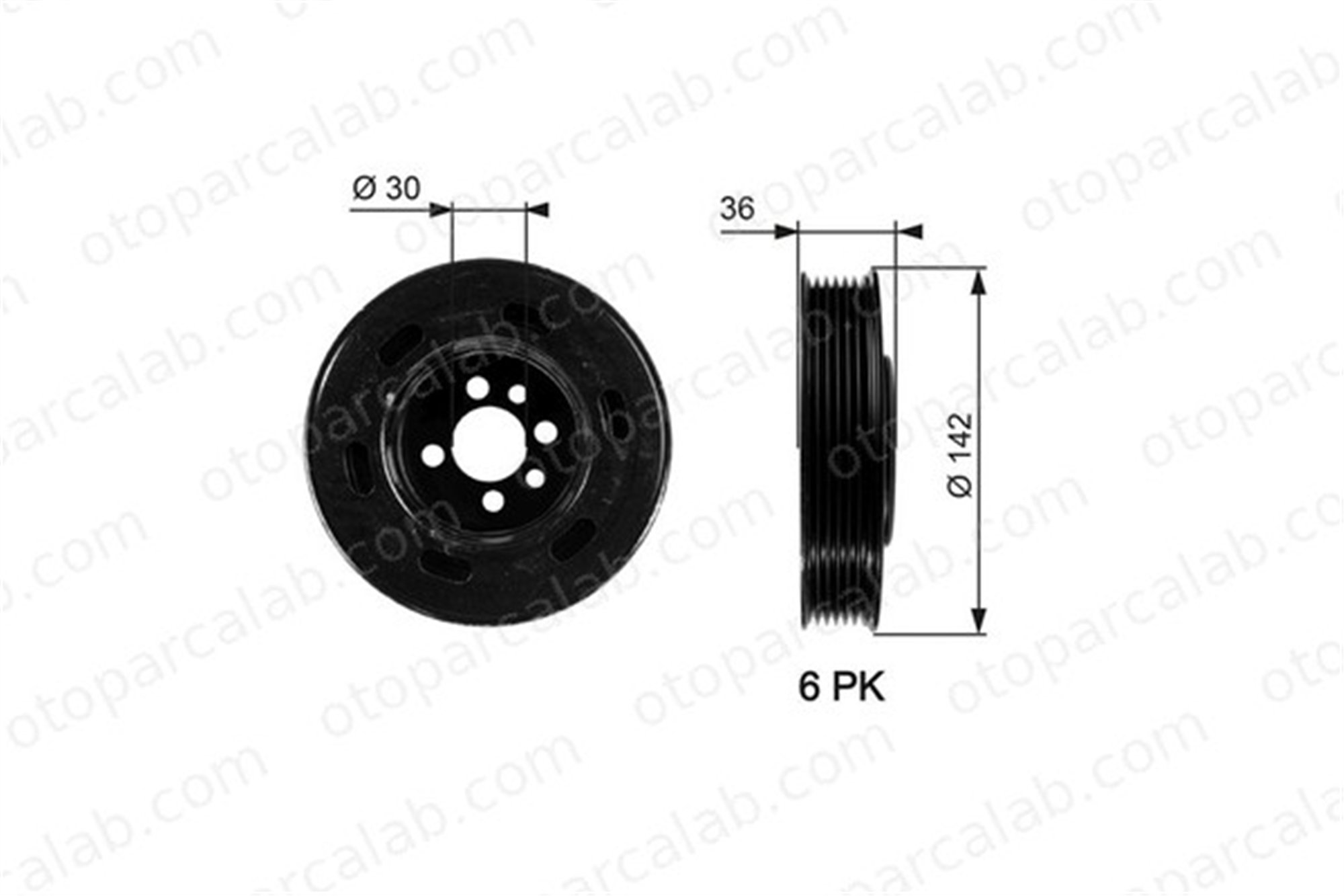 GATES TVD1009 Krank Kasnak VW GOLF IV AUDI A3 6A105243E 06A105243E